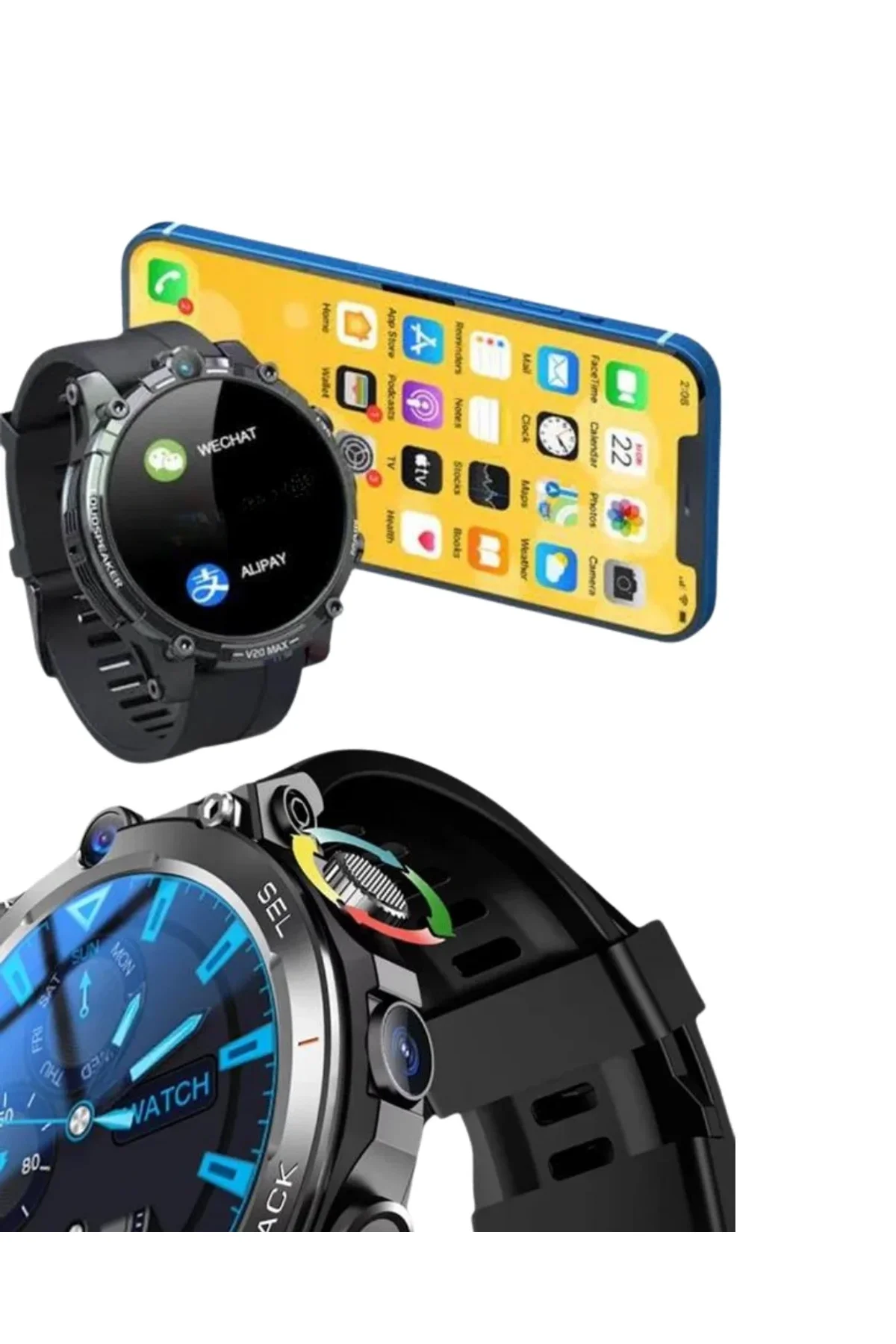 Akıllı Saat Yeni Model Sesli Asistan Bildirim Görme Bluetooth Bağlantılı Müzik Dinleme - Just Cheap Store Görsel 5