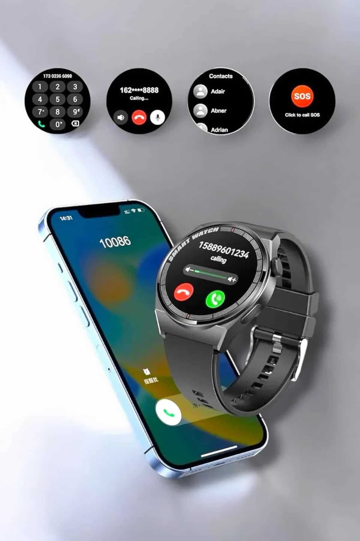 Akıllı Saat Sağlık Ve Fitness Takibi Bluetooth Bağlantılı Dokunmatik Ekran - Just Cheap Store Görsel 5