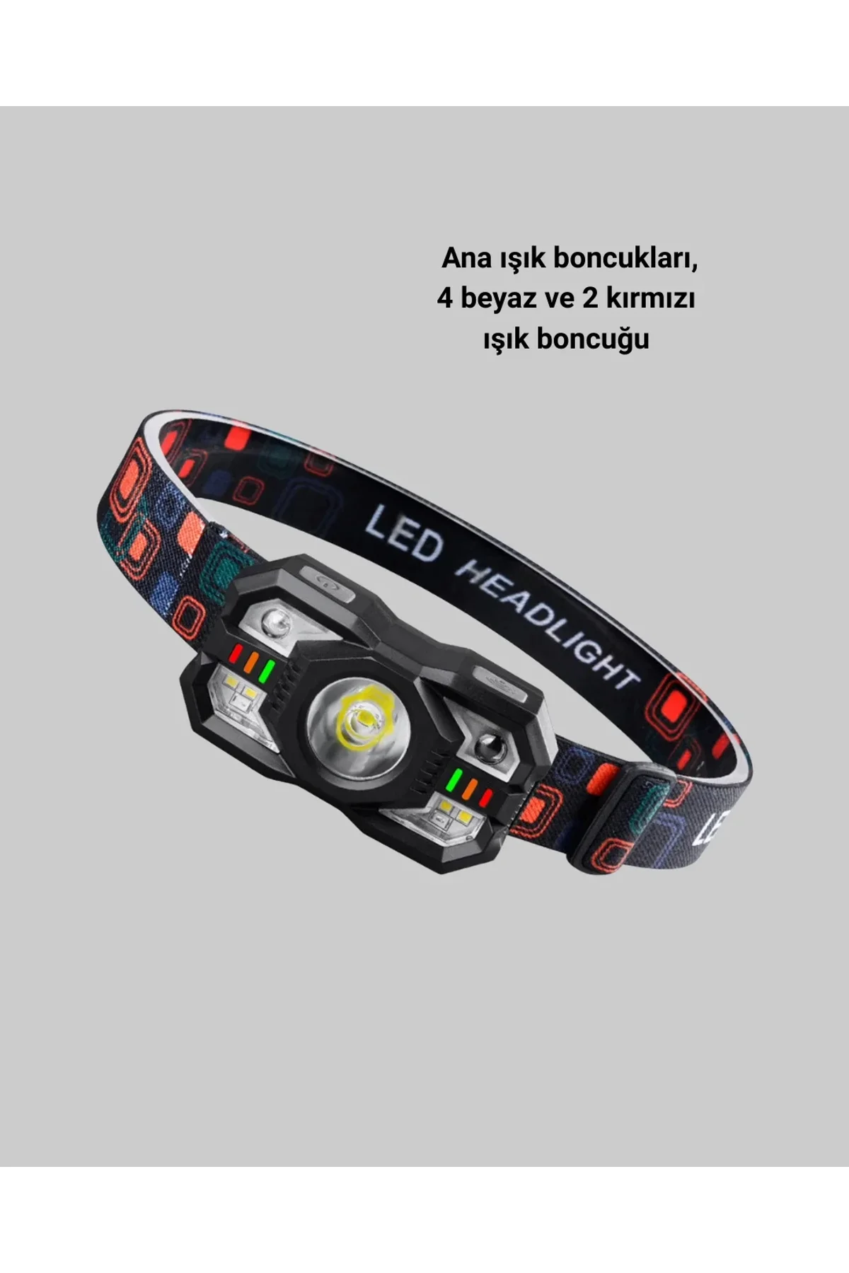 Hareket Sensörlü Şarjlı Led Far Suya Dayanıklı Çok Modlu - Just Cheap Store Görsel 5