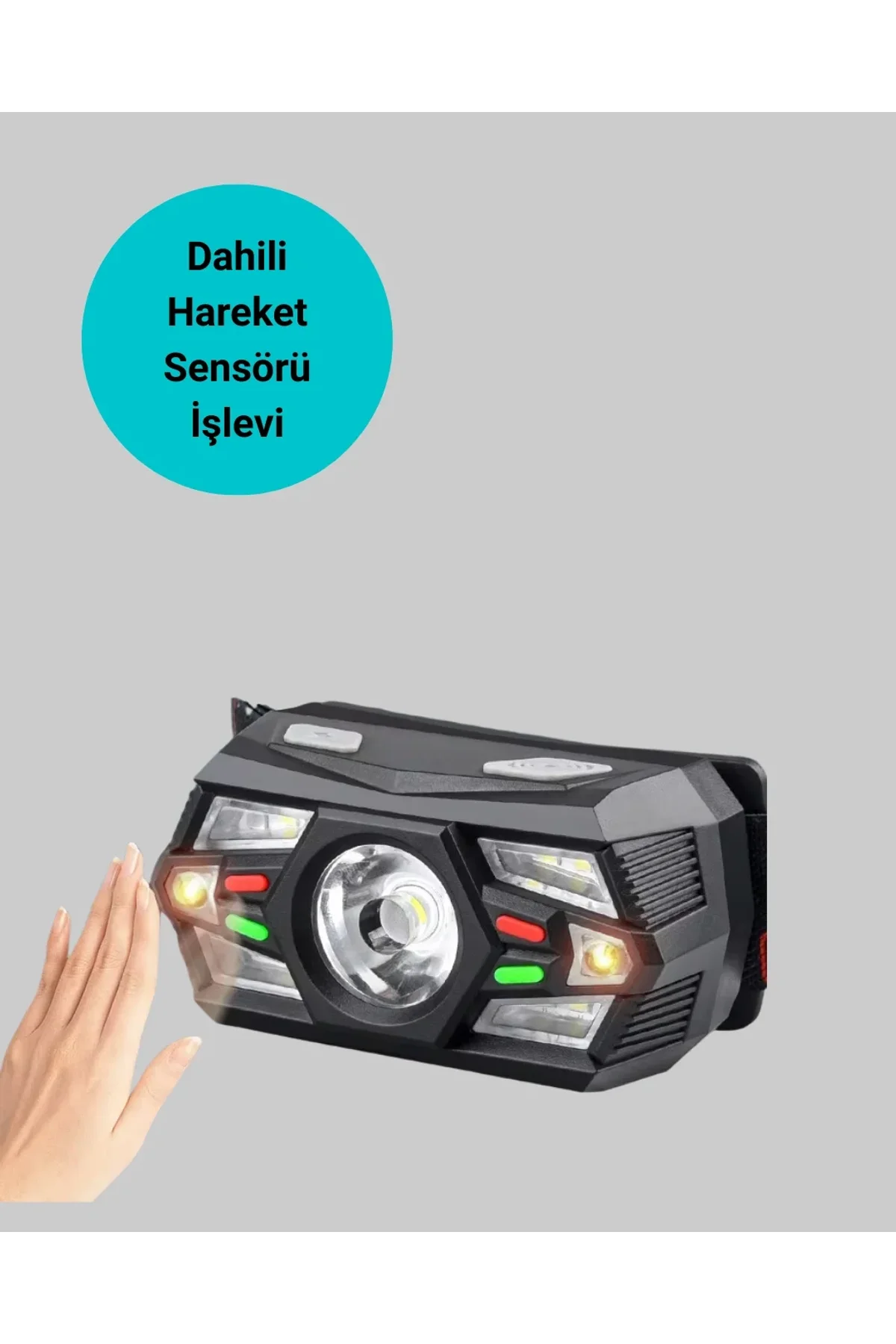 Hareket Sensörlü Şarjlı Led Far Suya Dayanıklı Çok Modlu - Just Cheap Store Görsel 4