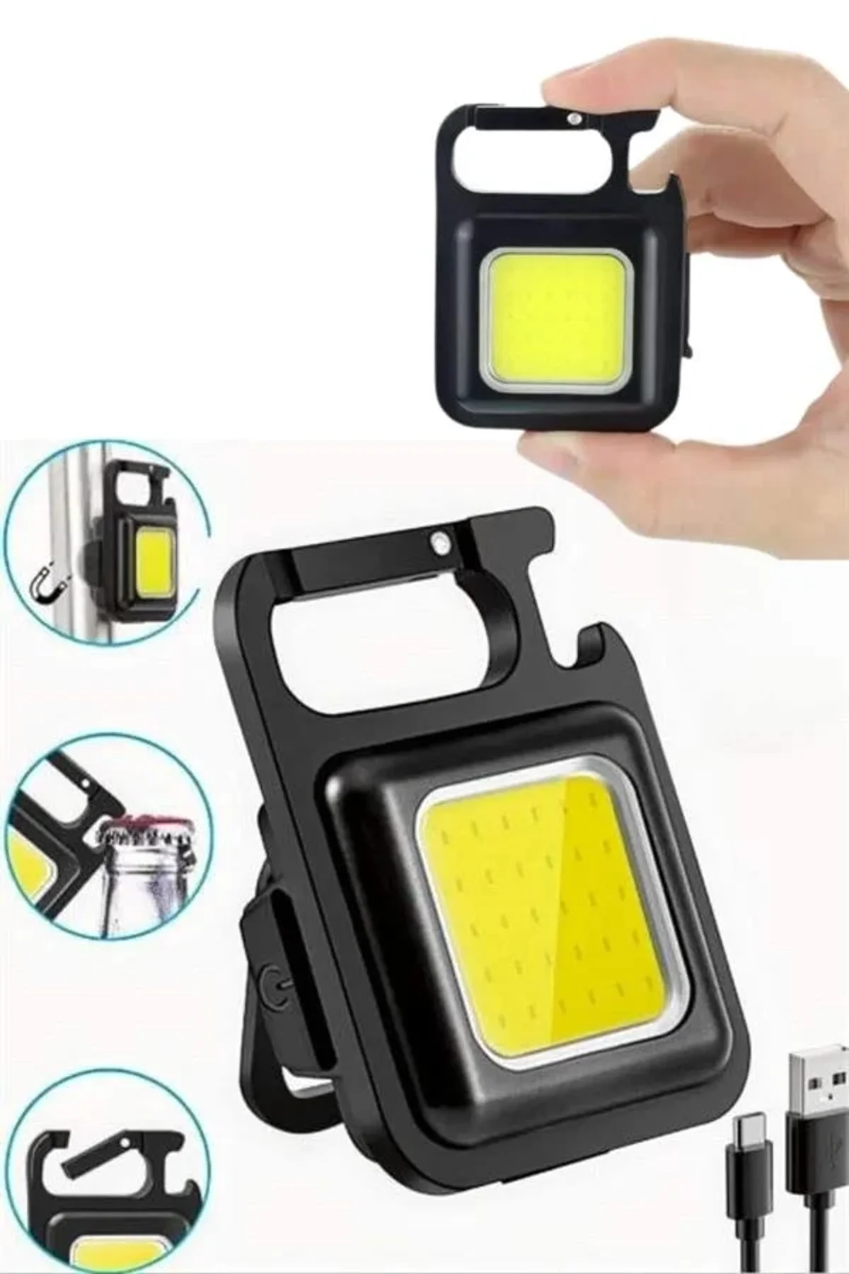 Mıknatıslı Parlak Led Işık 3 Fonksiyonlu Şarj Edilebilir Ledli Mini Taşınabilir - Just Cheap Store Görsel 4