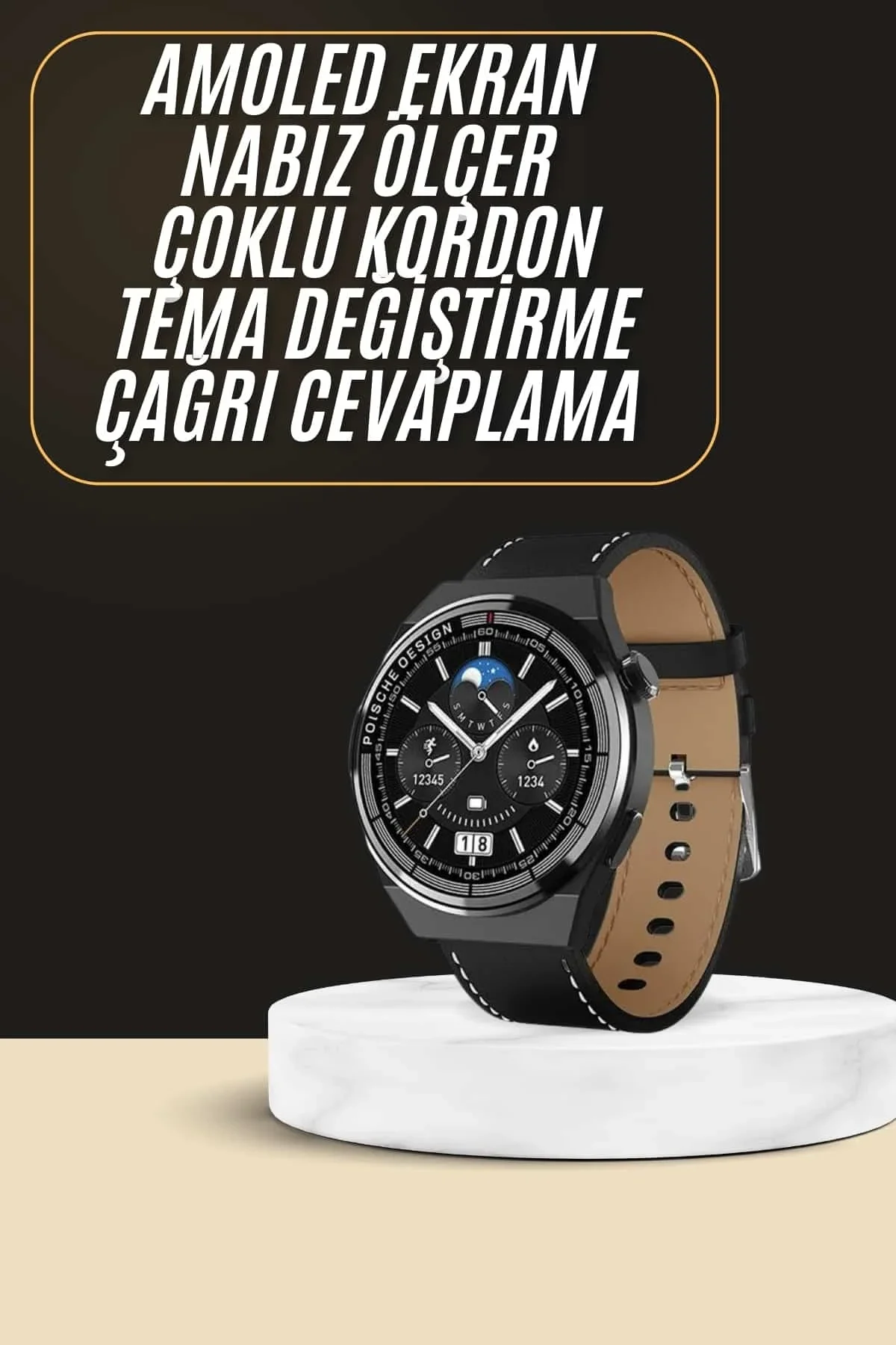Çoklu Kordon Hediyeli Akıllı Saat Çağrı Cevaplama Müzik Dinleme Dokunmatik Ekran - Just Cheap Store Görsel 2