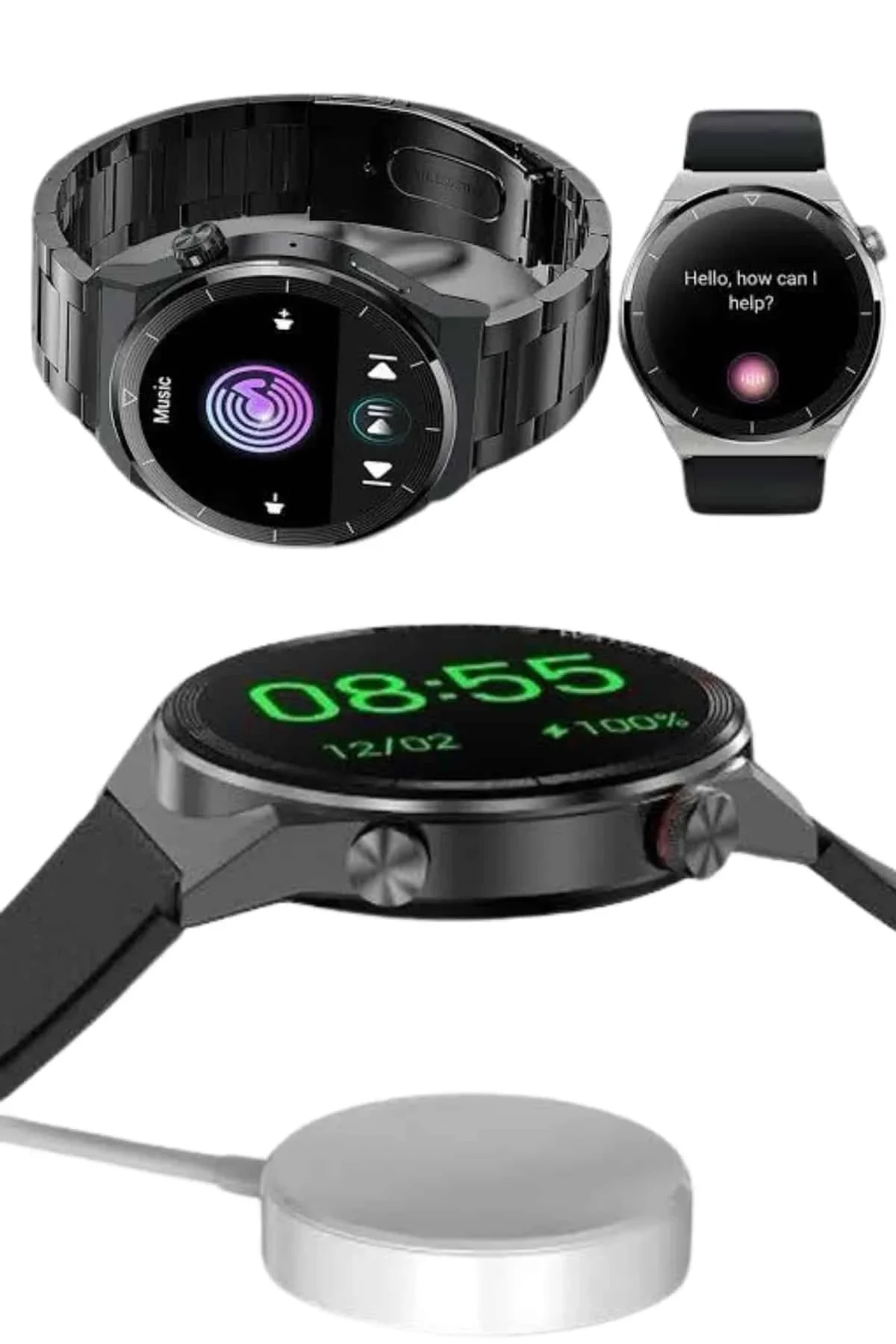 Çoklu Kordon Hediyeli Akıllı Saat Çağrı Cevaplama Müzik Dinleme Dokunmatik Ekran - Just Cheap Store Görsel 4