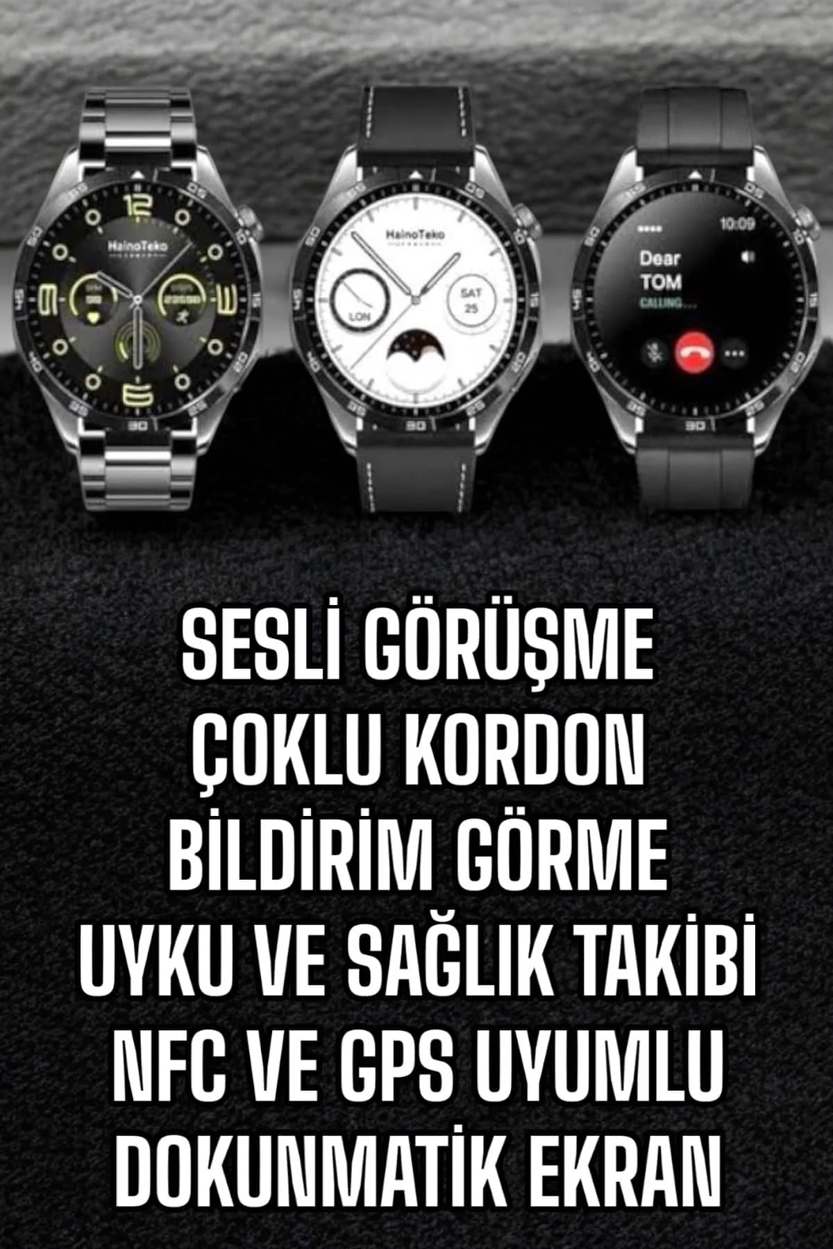 Akıllı Saat Titreşimli Amoled Ekran Uyku Ve Sağlık Takibi Sesli Görüşme - Just Cheap Store Görsel 2