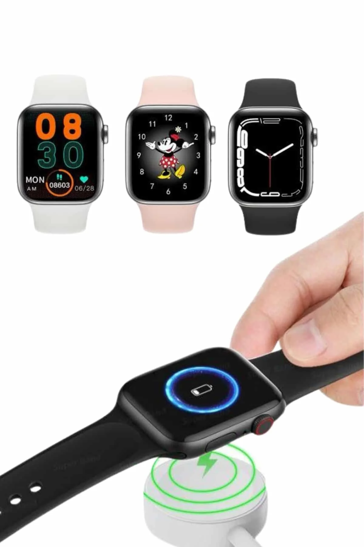 Akıllı Saat Yeni Nesil Android Ve İos Uyumlu Titreşim Modlu Alarm Kronometre - Just Cheap Store Görsel 2