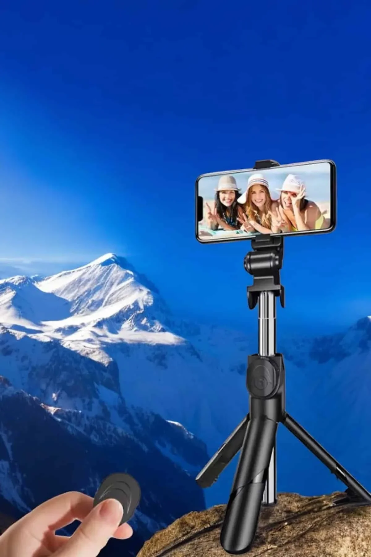 Selfie Çubuğu Tripod Kumandalı Telefon Tutucu Siyah - Just Cheap Store Görsel 3