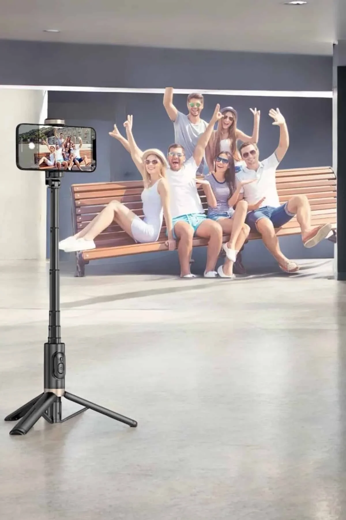 Selfie Çubuğu Tripod Kumandalı Telefon Tutucu Siyah - Just Cheap Store Görsel 4