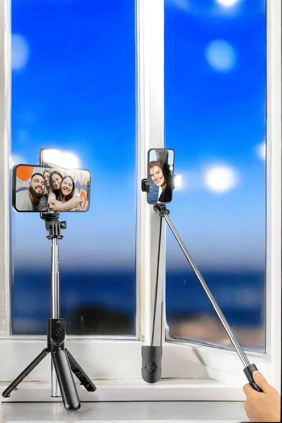 Selfie Çubuğu Tripod Kumandalı Telefon Tutucu Siyah - Just Cheap Store Görsel 5