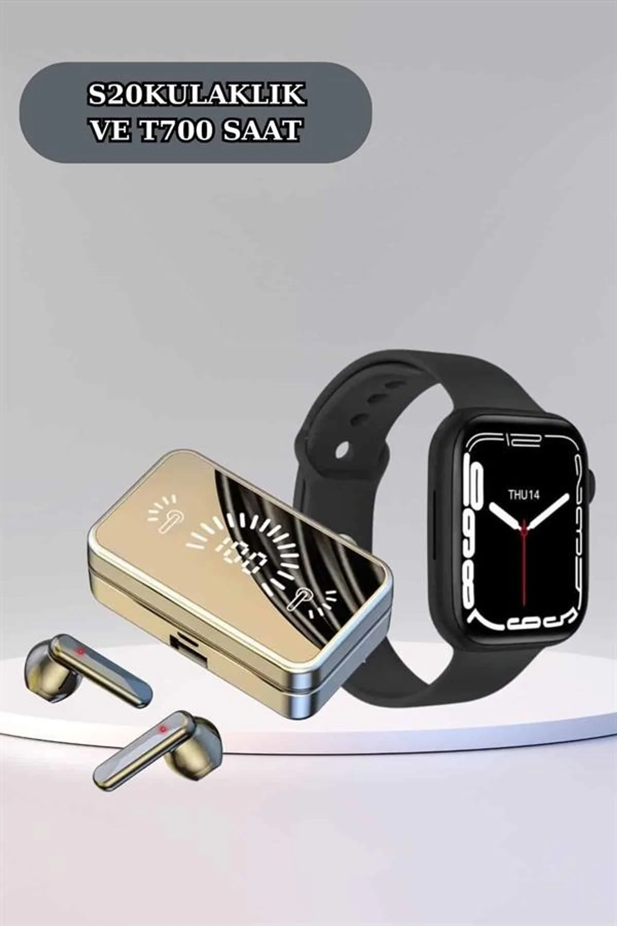 Powerbank Bluetooth Kulaklık Ve Yeni Model Akıllı Saat Seti Anc Özelliği Dokunamatik - Just Cheap Store Görsel 5