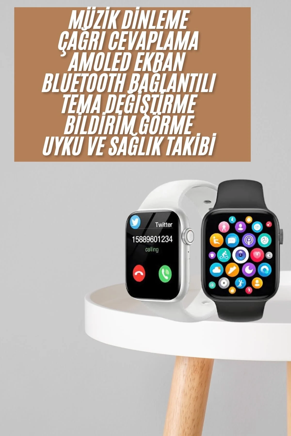 1.83 İnç Akıllı Saat Android Ve İos Uyumlu Çağrı Cevaplayabilen Adımsayar Gps Takibi - Just Cheap Store Görsel 2