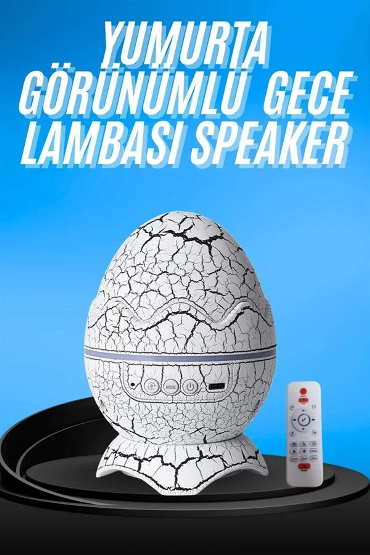 Gece Lambası Yumurta Işık Speaker Yeni Nesil Dinozor Yumurtası Görünümlü - Just Cheap Store Görsel 2