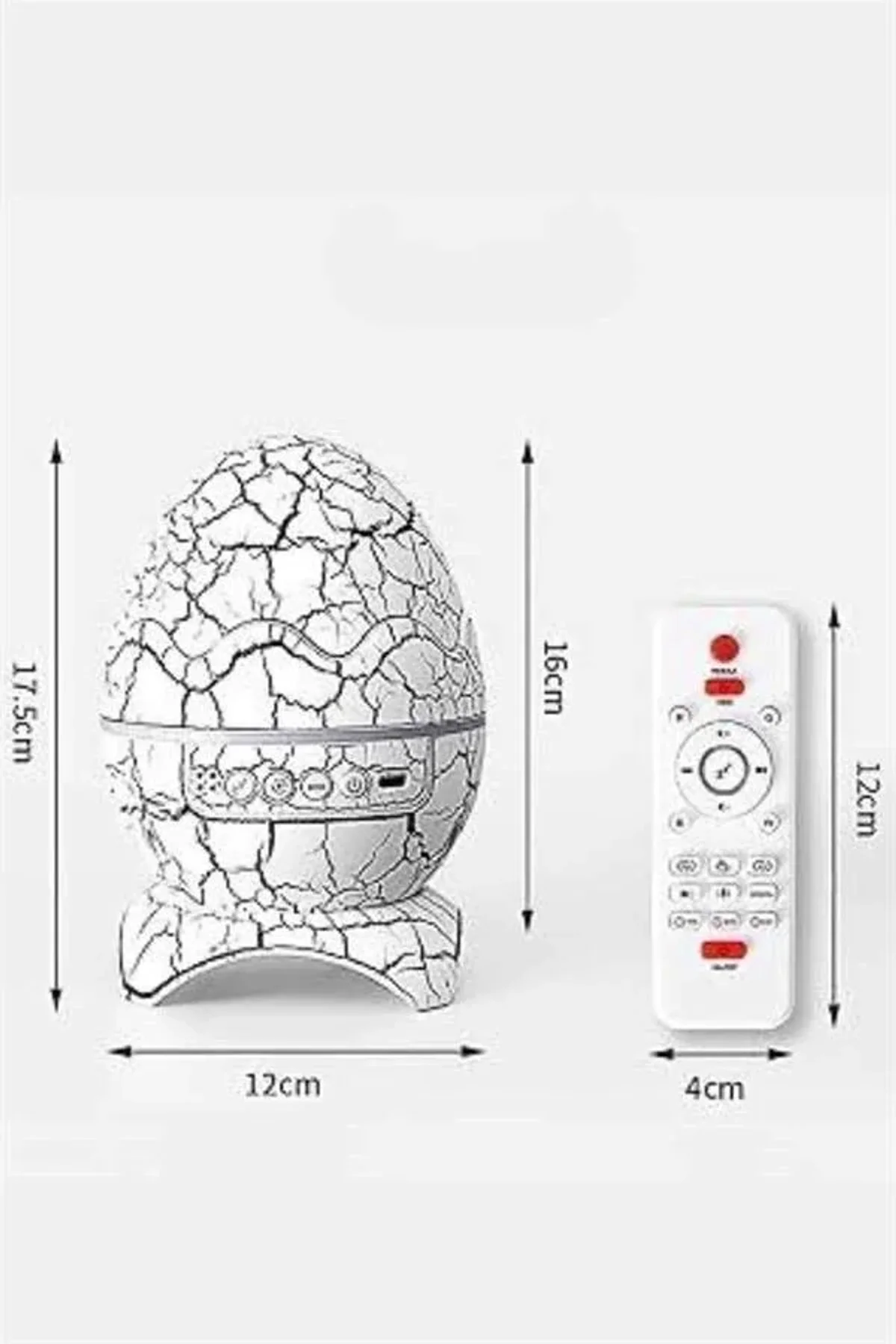 Gece Lambası Yumurta Işık Speaker Yeni Nesil Dinozor Yumurtası Görünümlü - Just Cheap Store Görsel 3