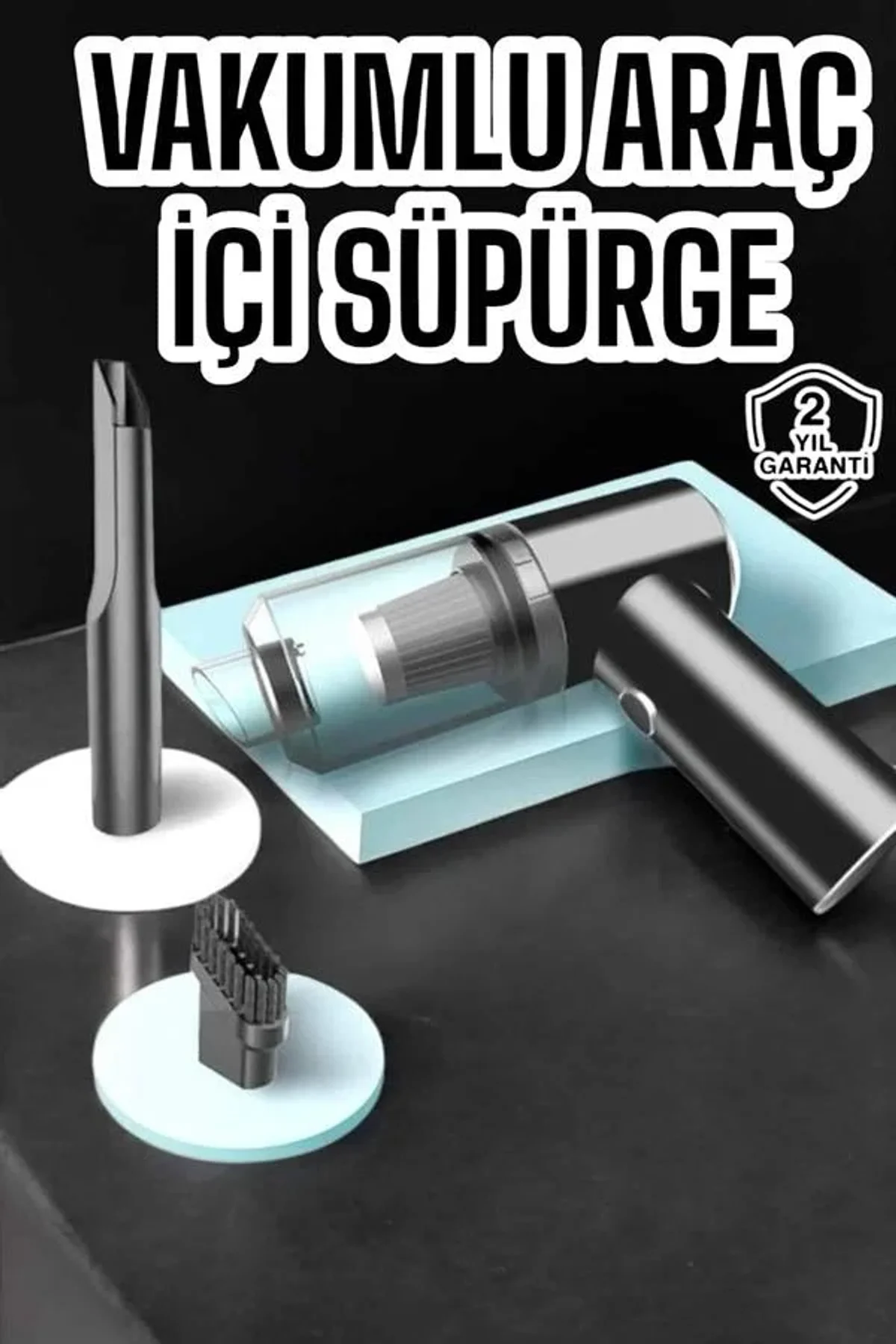 Araç İçi Süpürge Vakumlu Şarjlı Süpürge Filtreli - Just Cheap Store Görsel 2