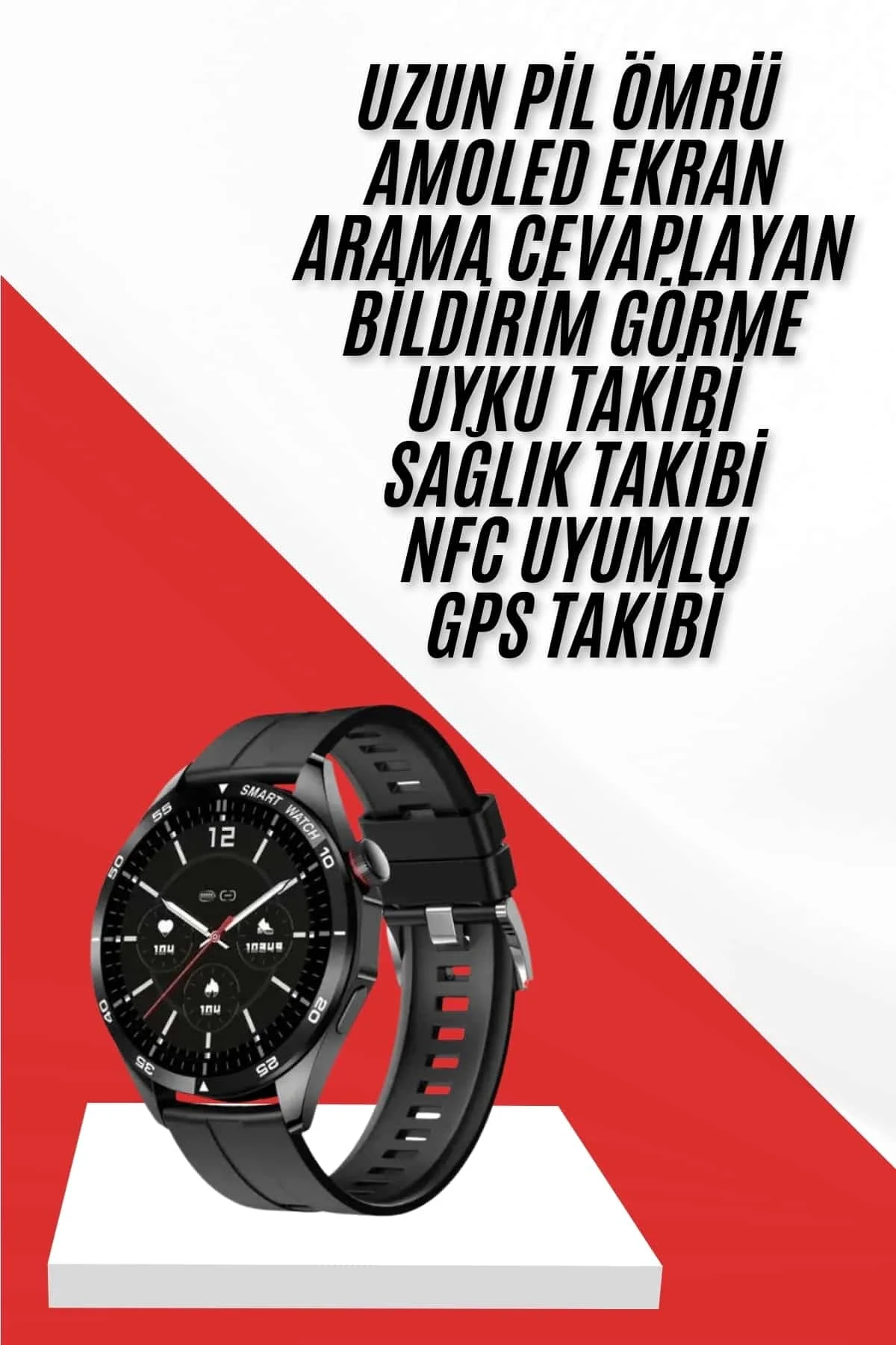 Akıllı Saat Ios Ve Android Tüm Telefonlara Uyumlu Çok Fonksiyonlu Amoled Ekran - Just Cheap Store Görsel 2