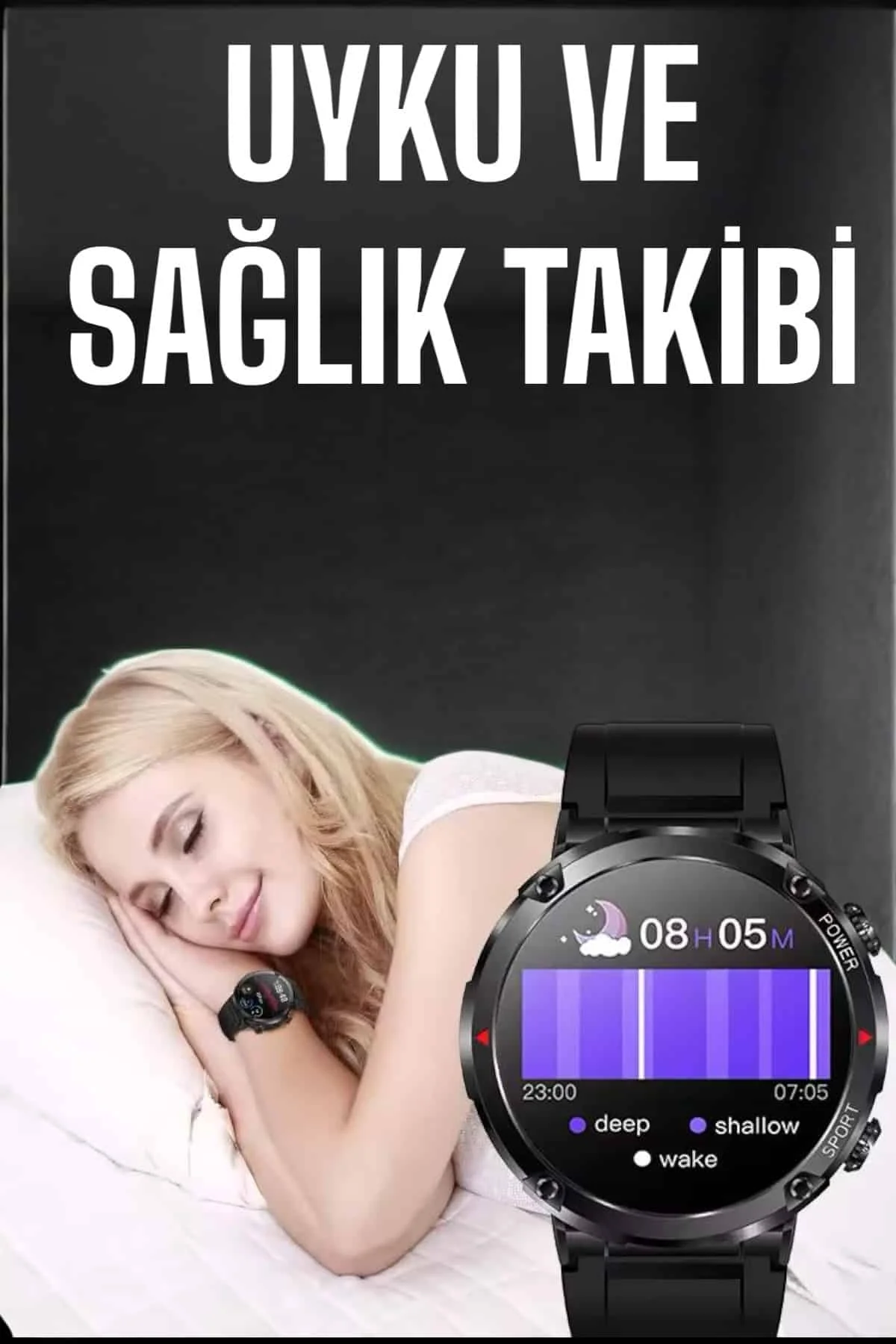 Akıllı Saat Yeni Nesil Bluetooth Bağlantılı Uyku Ve Sağlık Takibi Nfc Ve Gps - Just Cheap Store Görsel 3