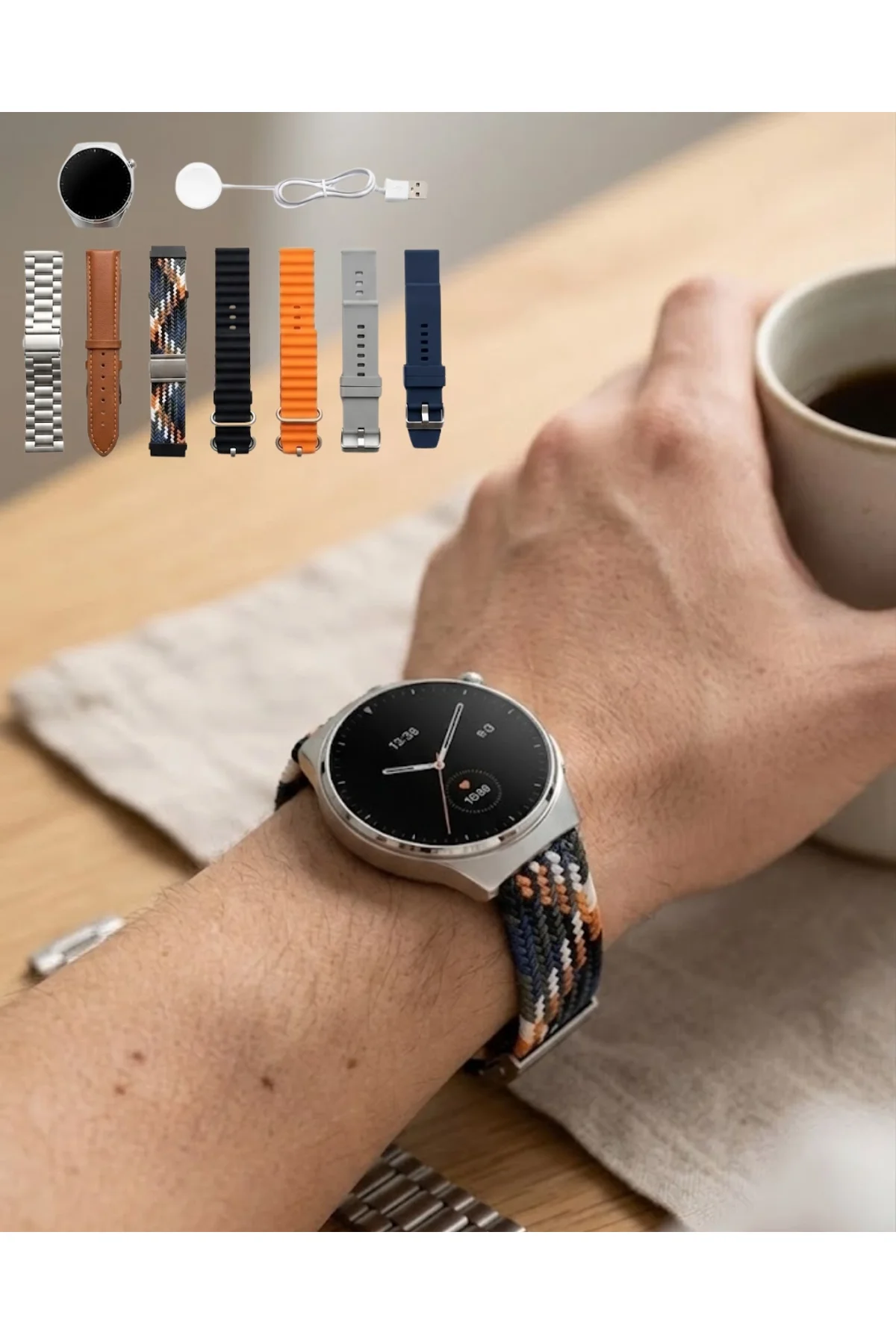 Bluetooth Akıllı Saat 7 Kordonlu Arama Özellikli Uyku Ve Aktivite Takipli