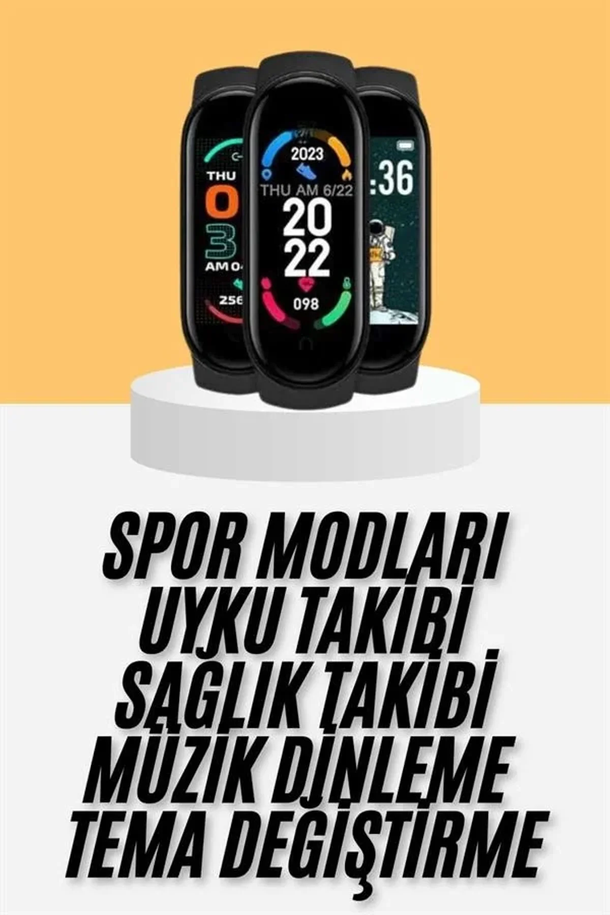 M6 Akıllı Bileklik Siyah Adımsayar Spor Takibi Android Ve İos Uyumlu - Just Cheap Store Görsel 2