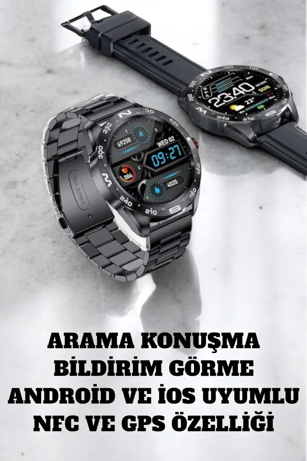 Akıllı Saat Arama Cevaplayan Titreşim Özelliğiyle Bildirim Görebilen - Just Cheap Store Görsel 2