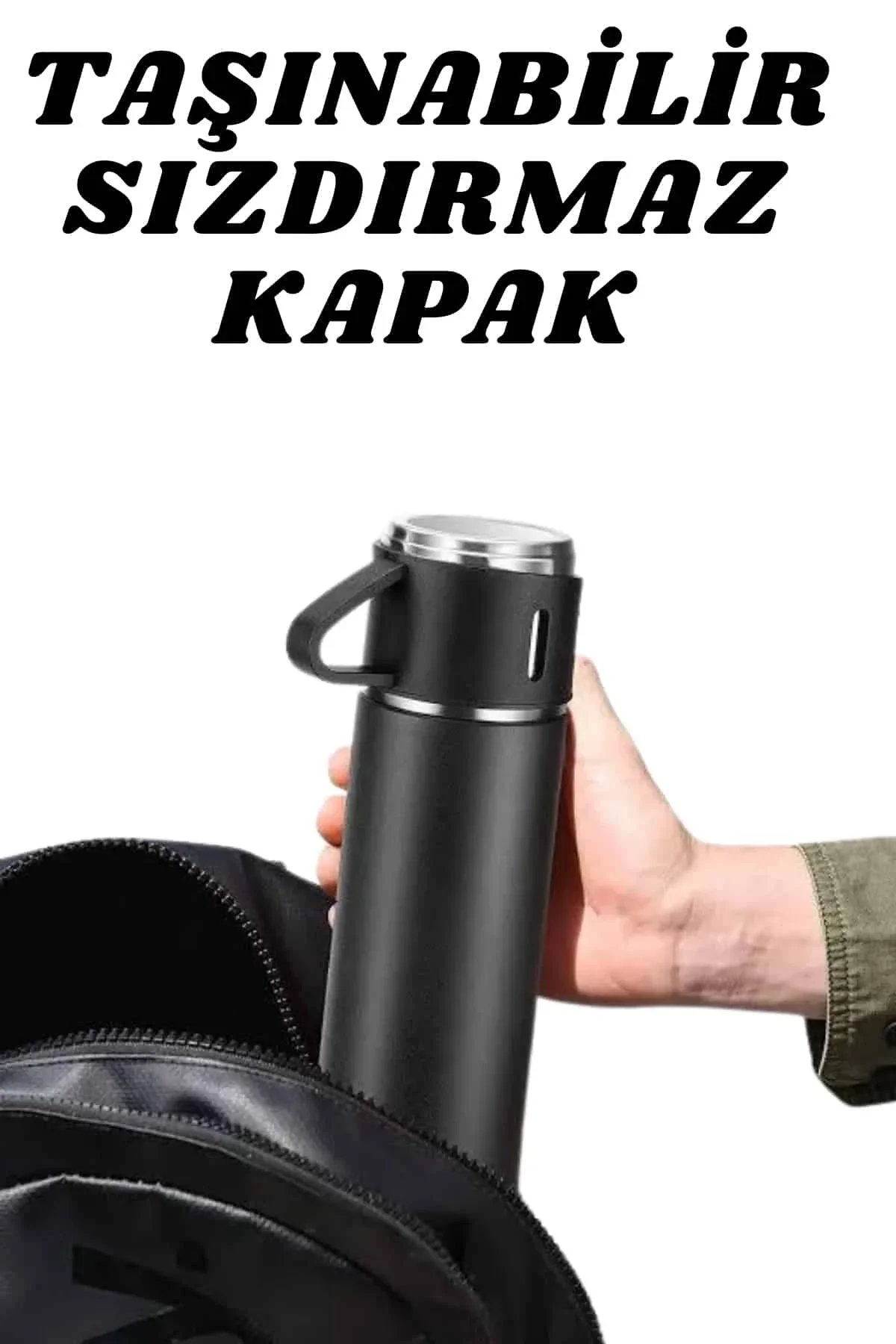 3 Bardaklı Termos Seti Anneler Gününe Özel Hediye Taşınabilir Sızdırmaz Isı Koruyucu - Just Cheap Store Görsel 4