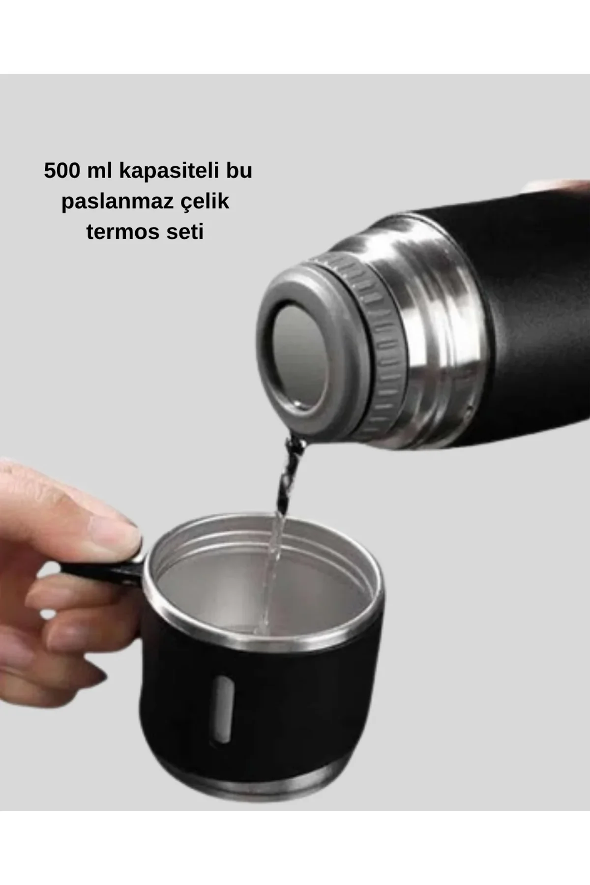 500 Ml Paslanmaz Çelik Termos Seti – Sızdırmaz, Vakumlu, Isı Koruma Özellikli, Taşınabilir Termos - Just Cheap Store Görsel 4