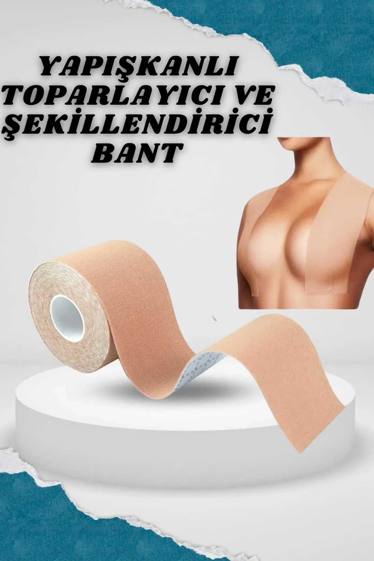 Toparlayıcı Göğüs Bandı Şekillendirici Ten Rengine Uygun Esnek Hassas Ciltlere Uygun - Just Cheap Store Görsel 2