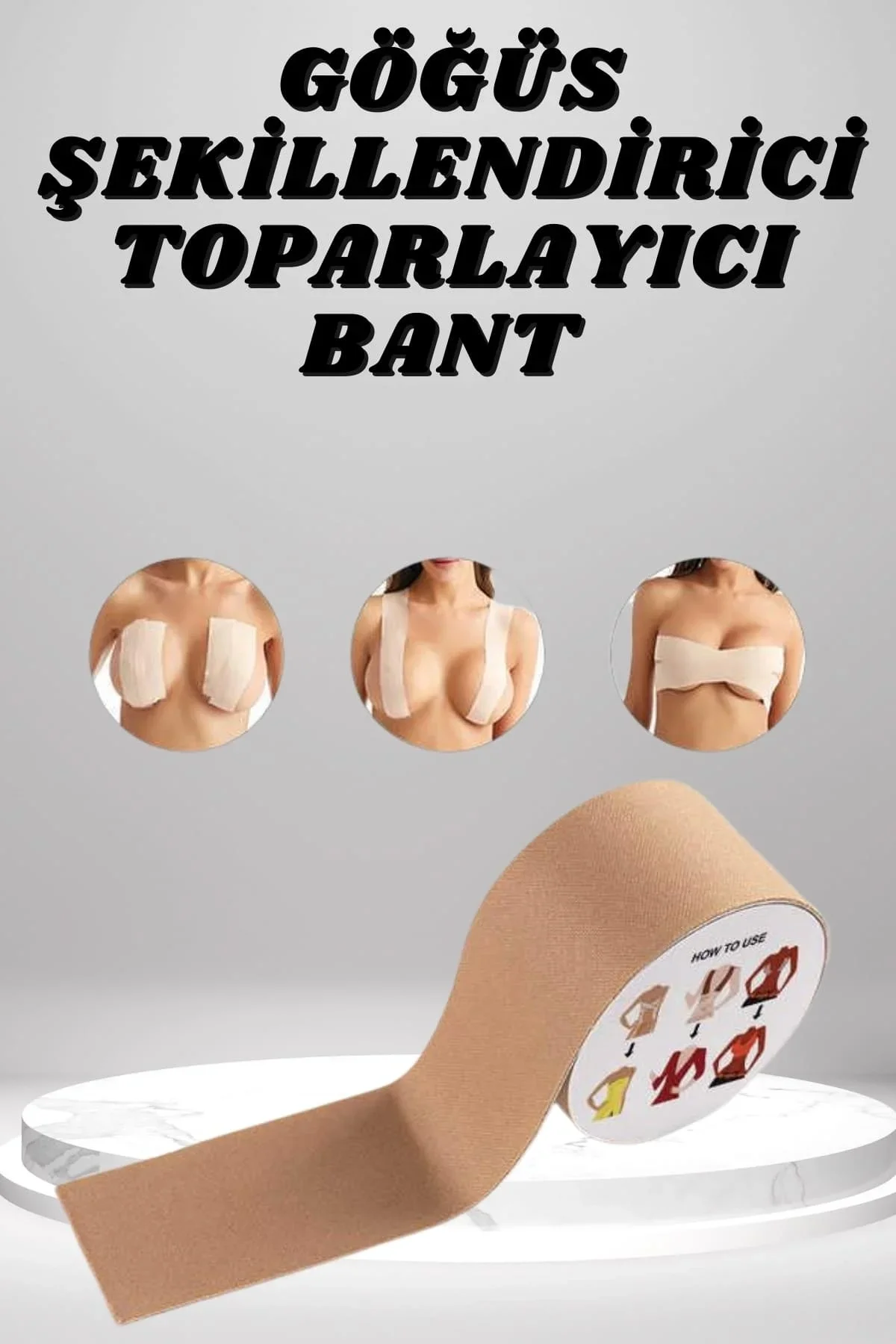 Toparlayıcı Ve Şekillendirici Göğüs Bandı Tere Ve Suya Dayanıklı Hassas Ciltlere Uygun - Just Cheap Store Görsel 2