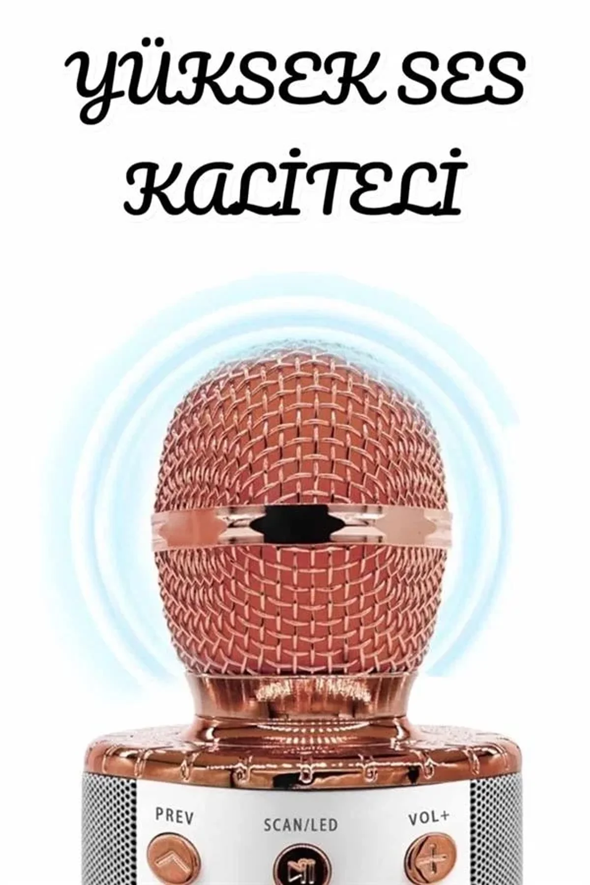 Şarjlı Ve Uzun Pil Ömürlü Karaoke Mikrofon Usb Bellek Destekli, Profesyonel Ses - Just Cheap Store Görsel 4