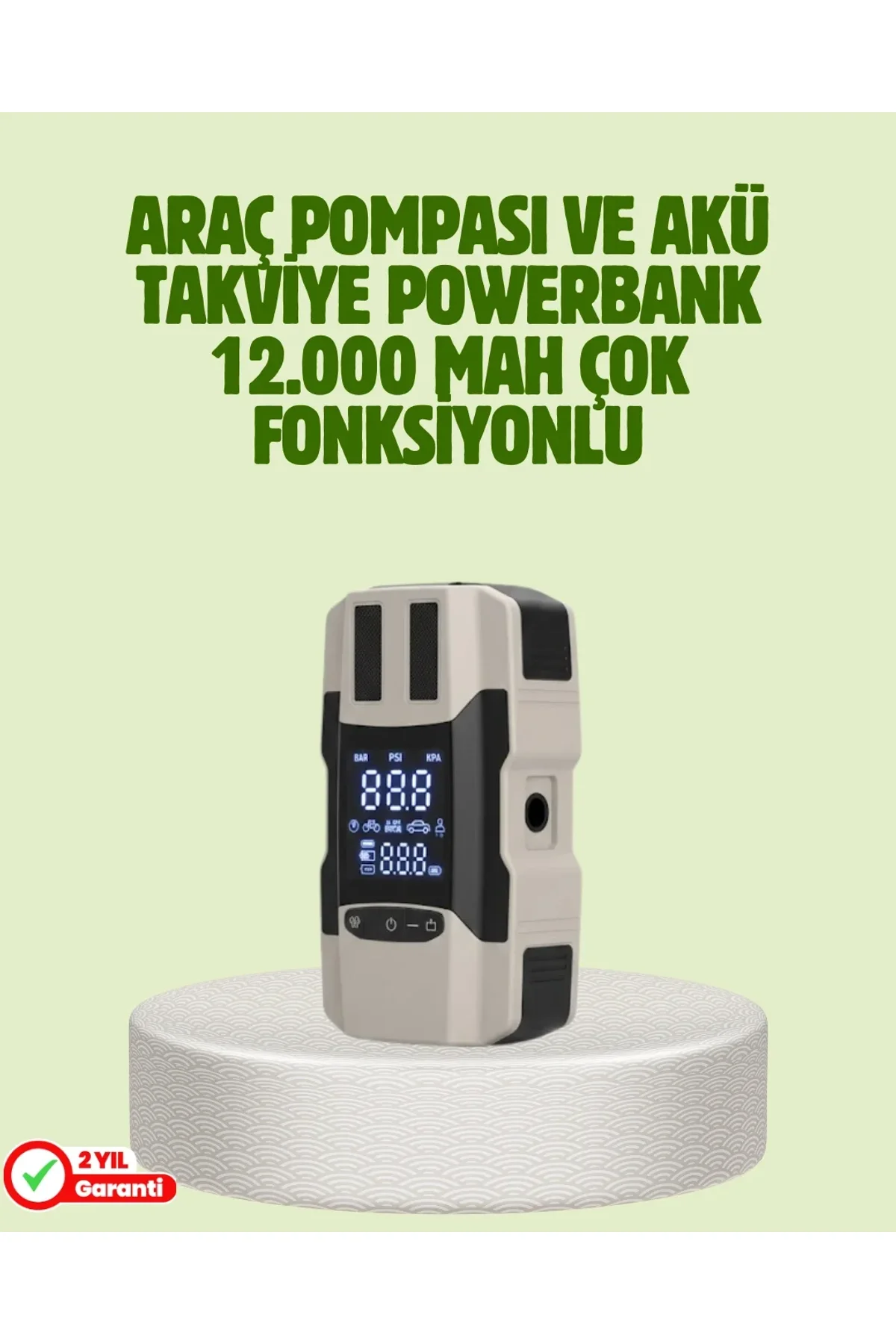 Araç Akü Takviye Cihazı Ve Lastik Şişirme Pompası 12.000 Mah - Just Cheap Store Görsel 2