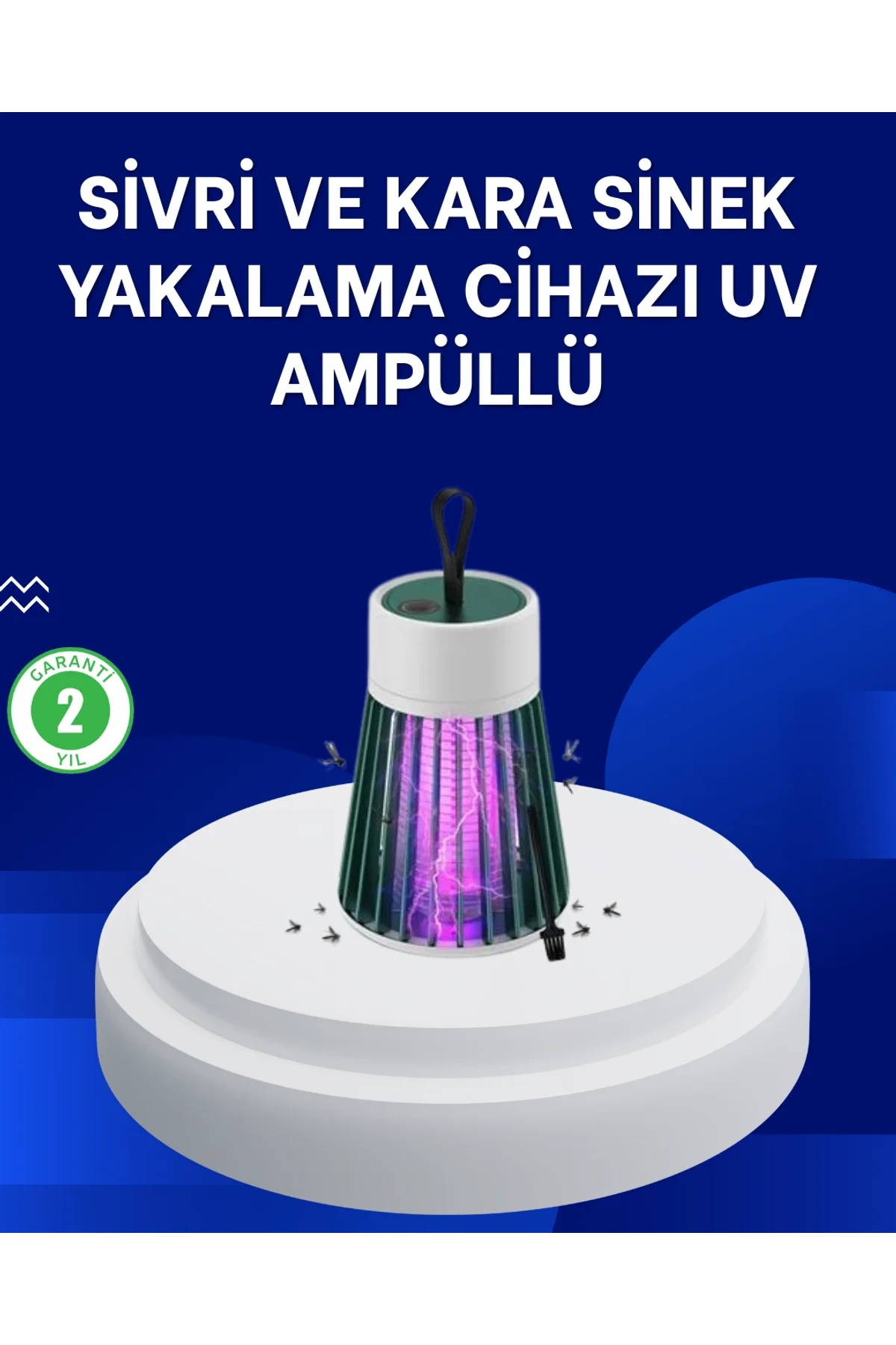 2’si 1 Arada Led Işıklı Elektrikli Böcek Öldürücü