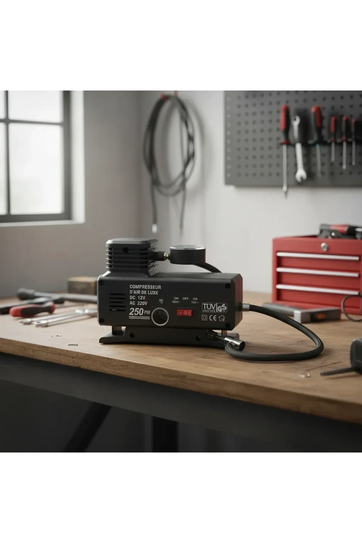 250 Psı Oto Hava Kompresörü - 220v Ve 12v Uyumlu Yol Yardım Lastik Şişirme Pompası - Just Cheap Store Görsel 4