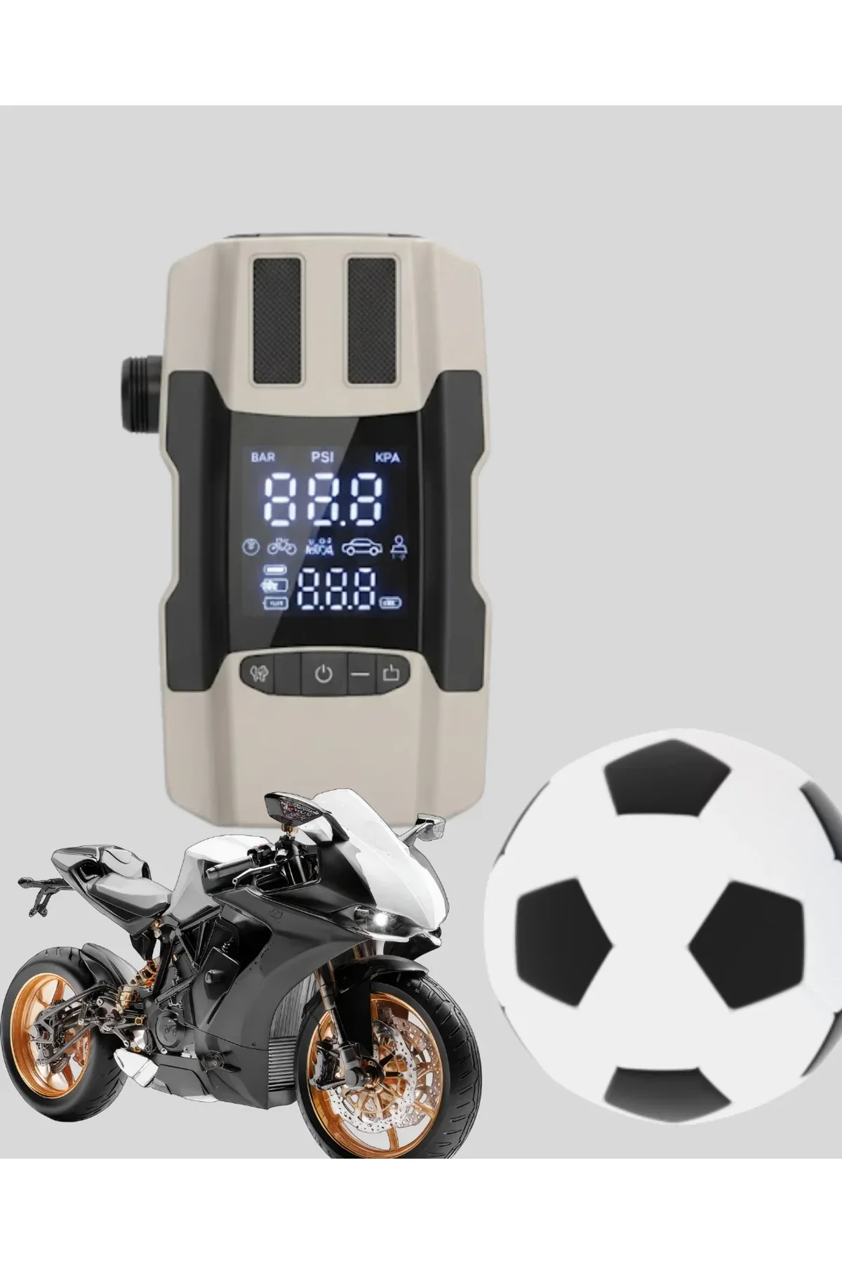 Araç Hava Pompası Ve Akü Takviye Powerbank 12.000 Mah Çok Fonksiyonlu - Just Cheap Store Görsel 4