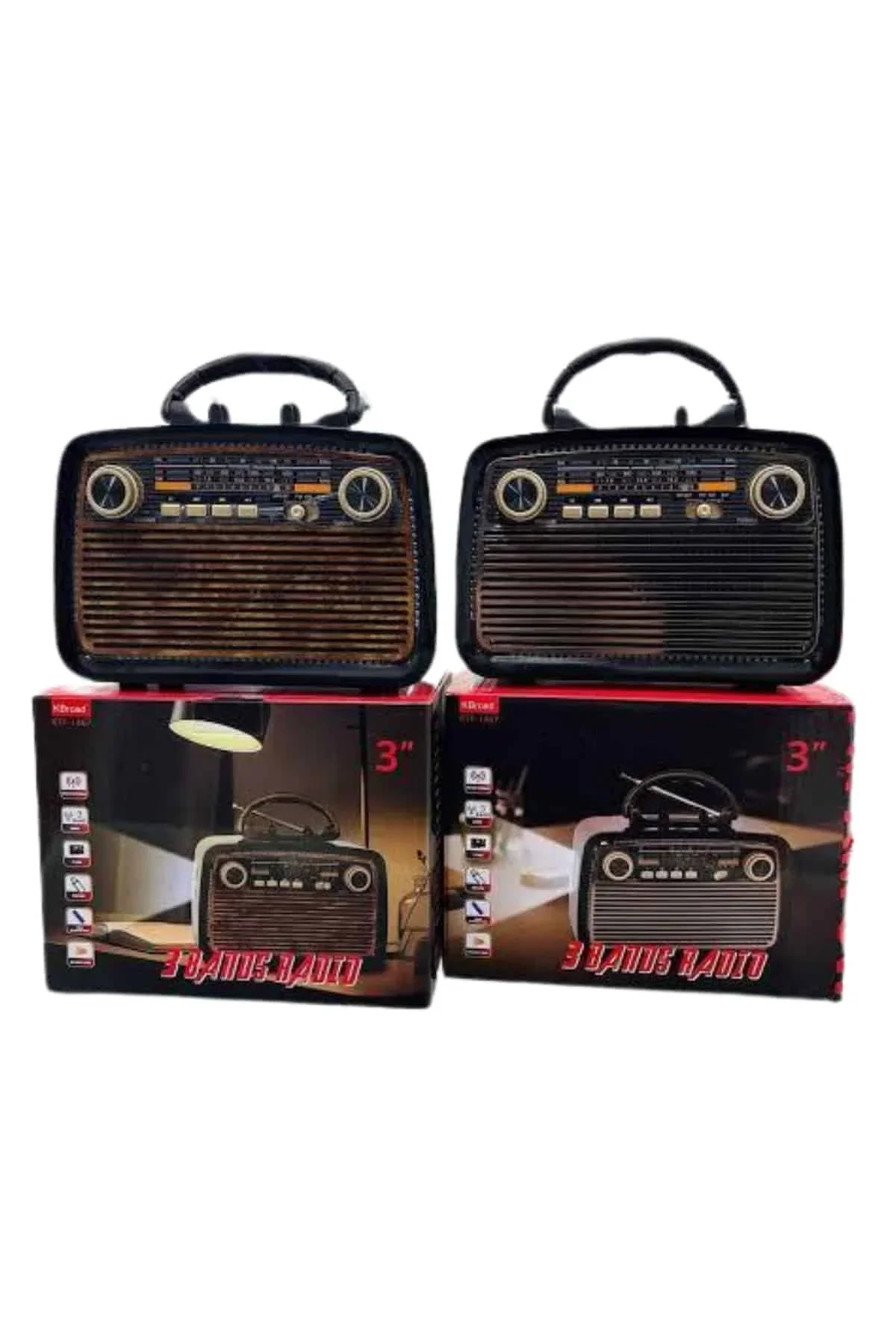 Eskitme Nostalji Tasarımlı Bluetoothlu Nostalji Radyo Ahşap Nostaljik Görünümlü - Just Cheap Store Görsel 3