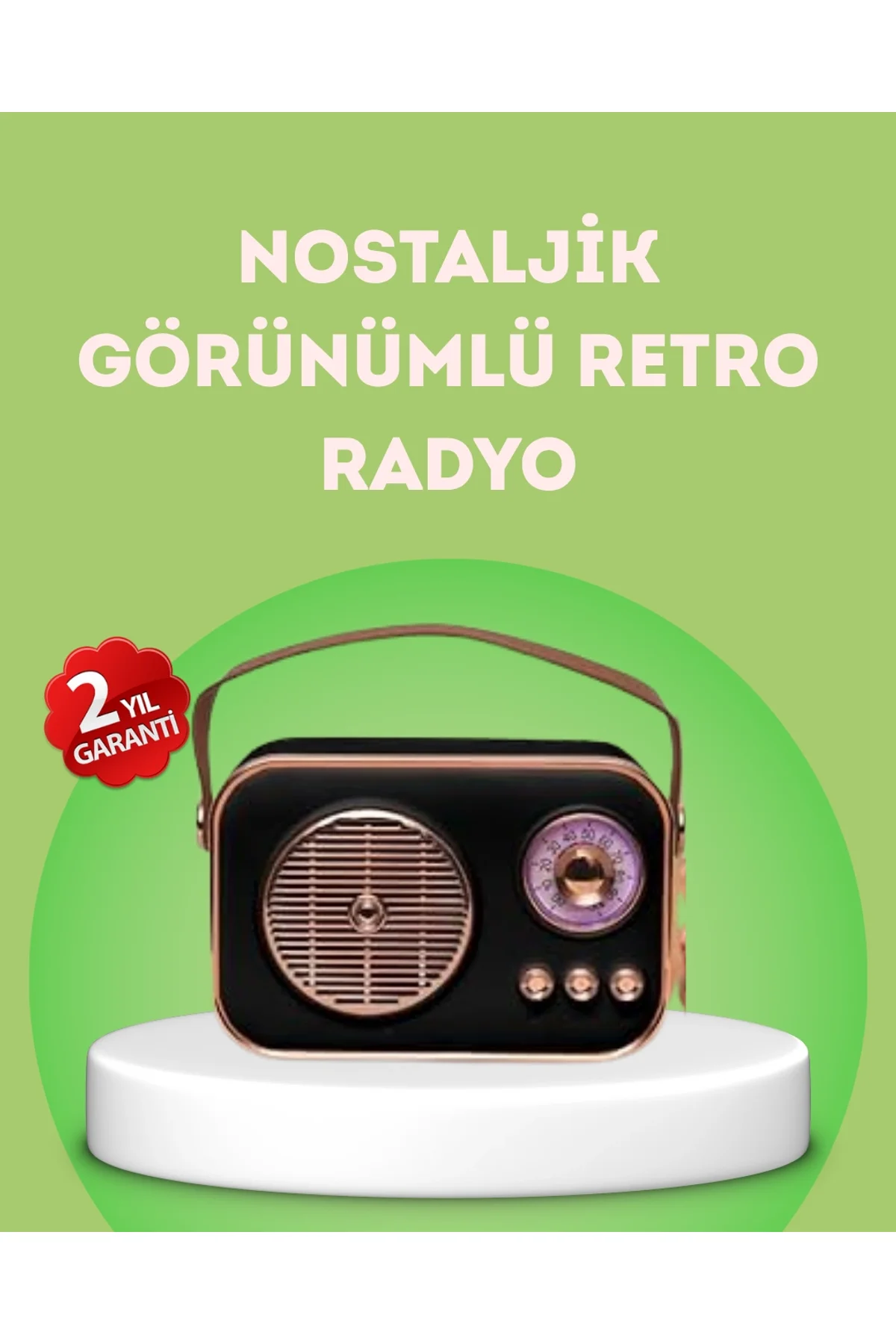 Nostaljik Retro Radyo – Bluetooth, Usb Ve Fm Özellikli Şık Tasarım