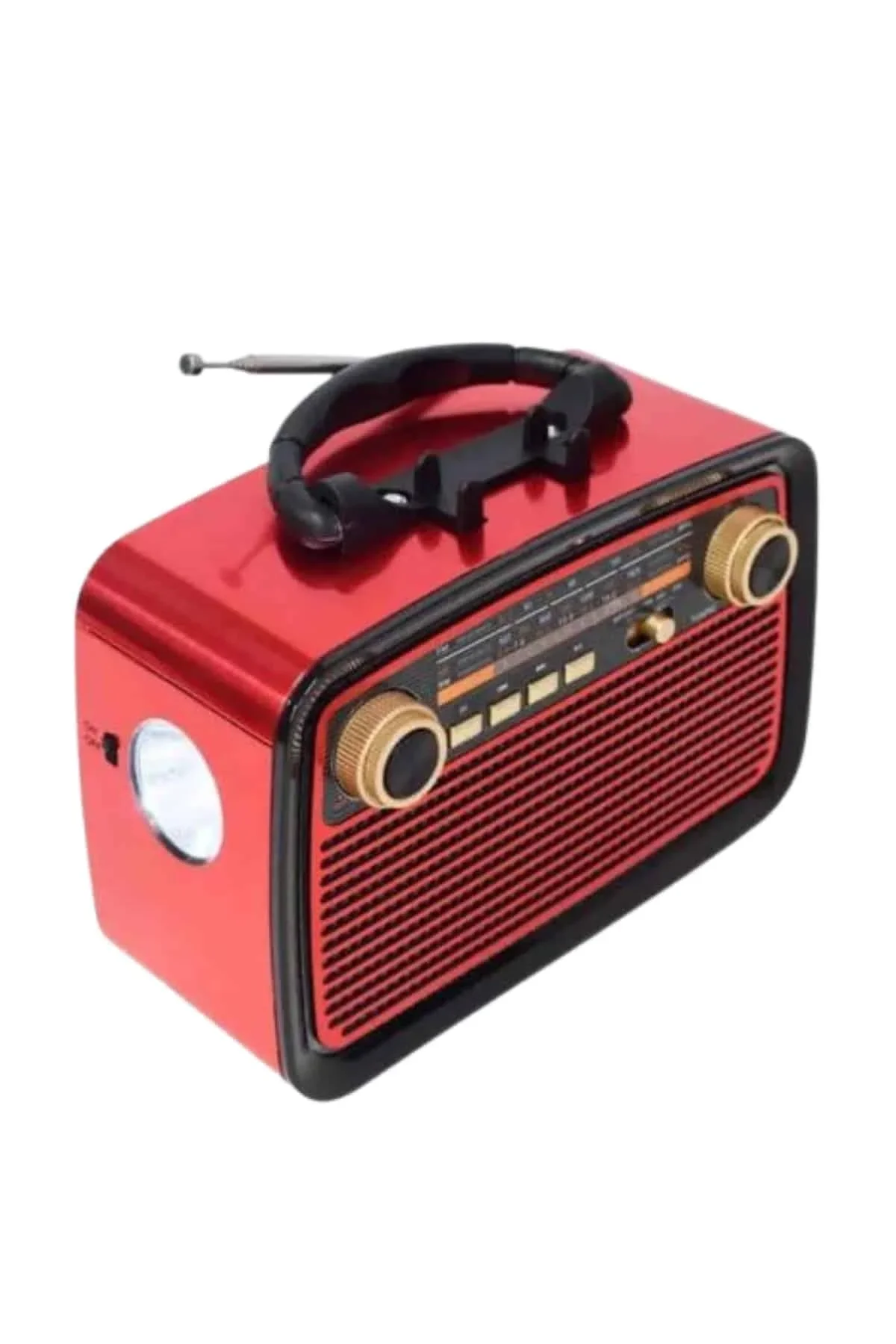 Nostaljik Görünümlü Ahşap Radyo Tf Sd Usb Girişli Led Fener Işıklı - Just Cheap Store Görsel 4
