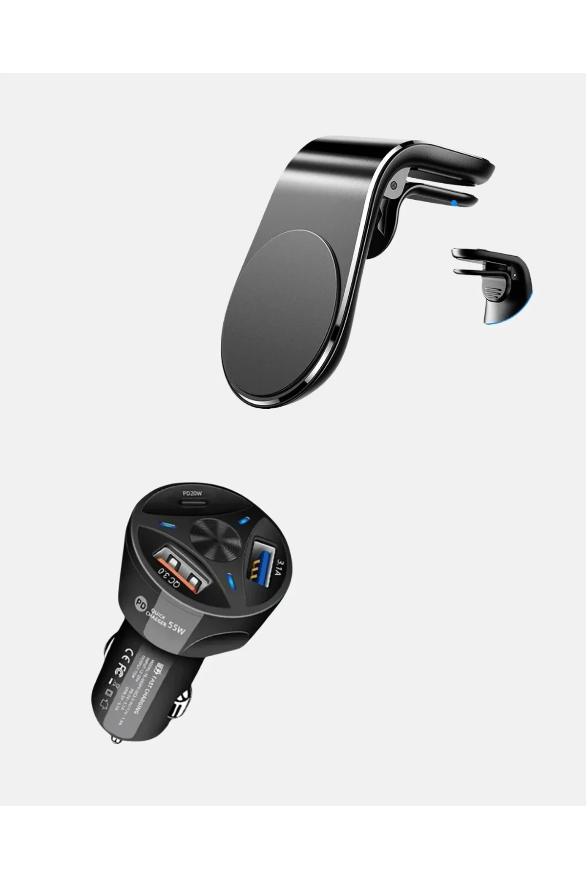 Manyetik Araç Telefon Tutucu Ve Hızlı Şarj Adaptörü 2’li Set - Just Cheap Store Görsel 5