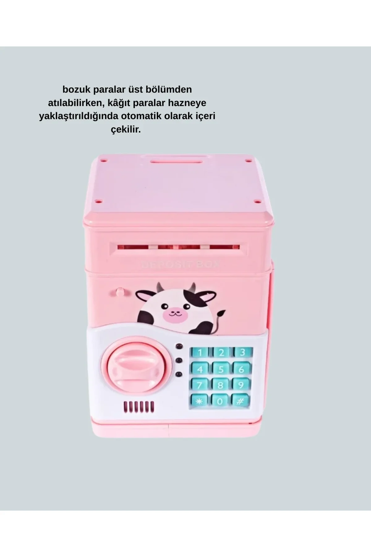 Pembe Atm Kasa Görünümlü Elektronik Şifreli Çocuk Kumbarası - Just Cheap Store Görsel 3