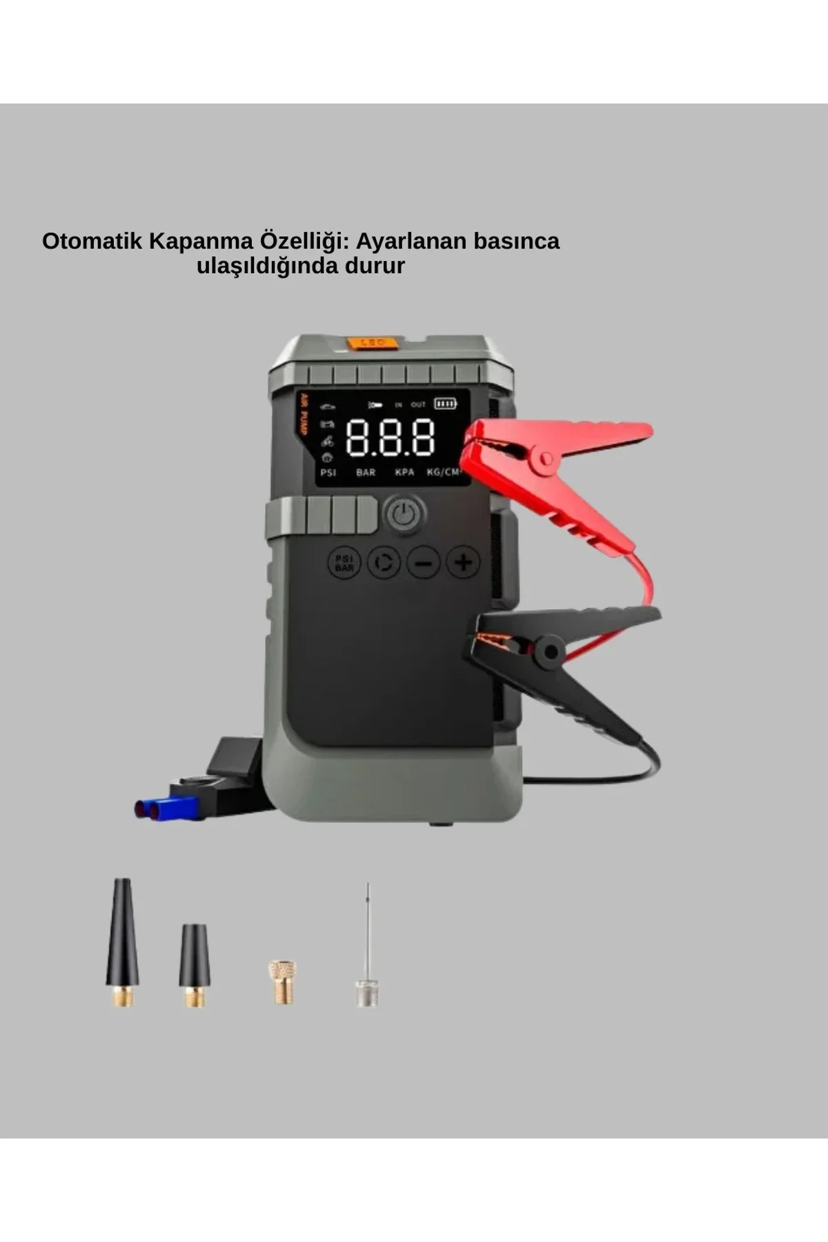 Şarjlı 12000 Mah Araç Akü Takviye Ve Hava Kompresörü 4’ü 1 Arada - Just Cheap Store Görsel 5