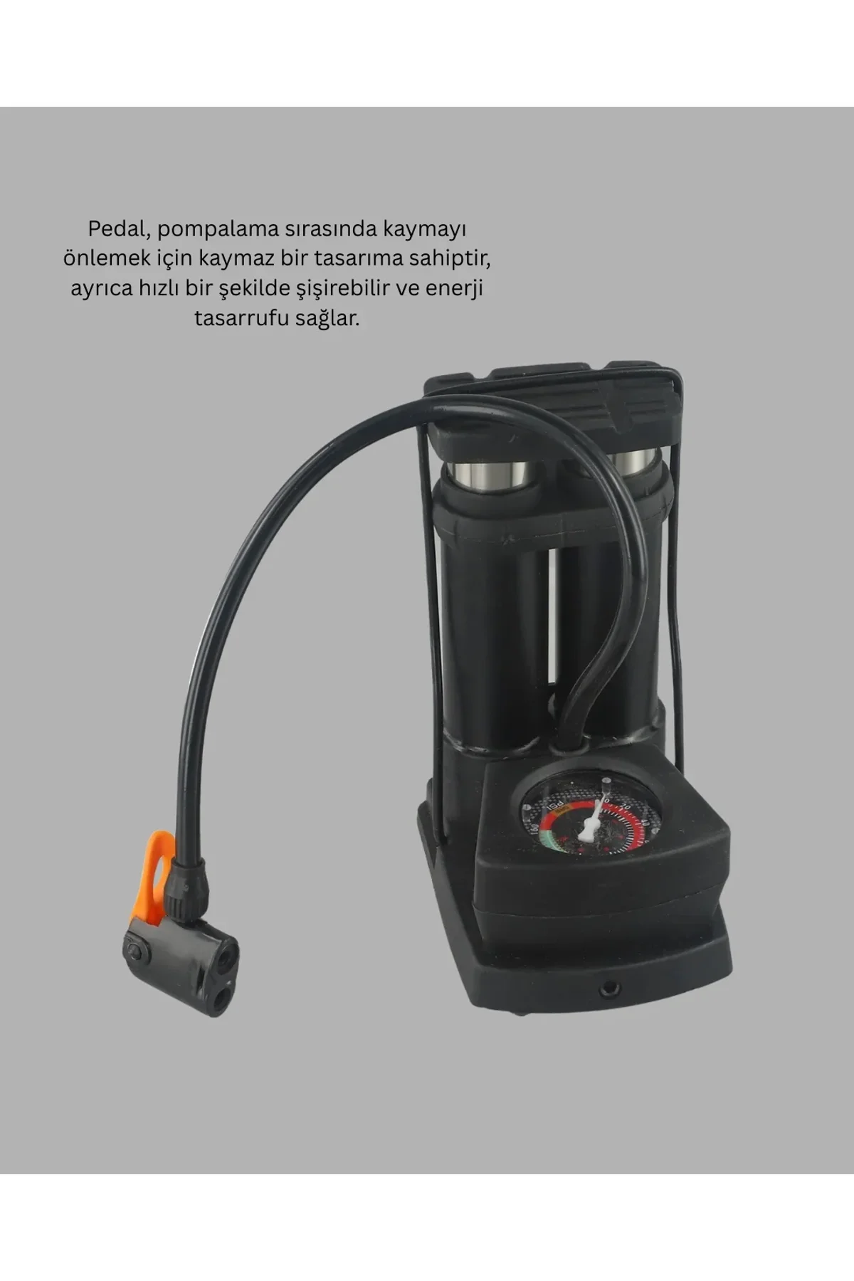 Basınç Saatli Ayak Pompası Bisiklet Ve Araç Uyumlu - Just Cheap Store Görsel 3