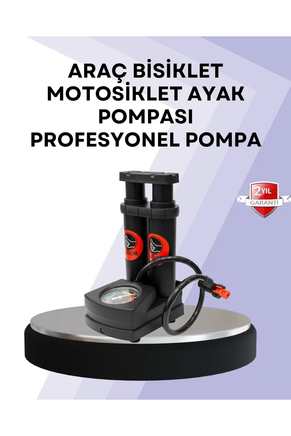 Basınç Saatli Ayak Pompası Bisiklet Ve Araç Uyumlu - Just Cheap Store Görsel 2