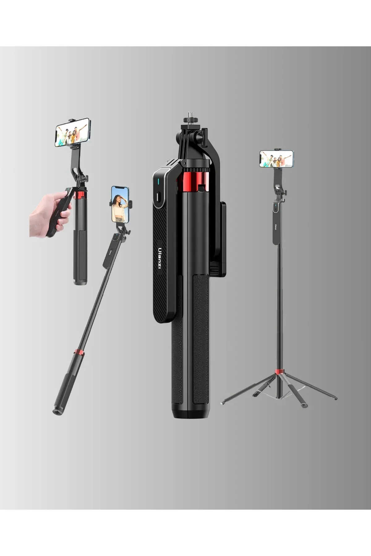 Dikey Ve Yatay Çekim Destekli Selfie Stick Tripod - Just Cheap Store Görsel 4
