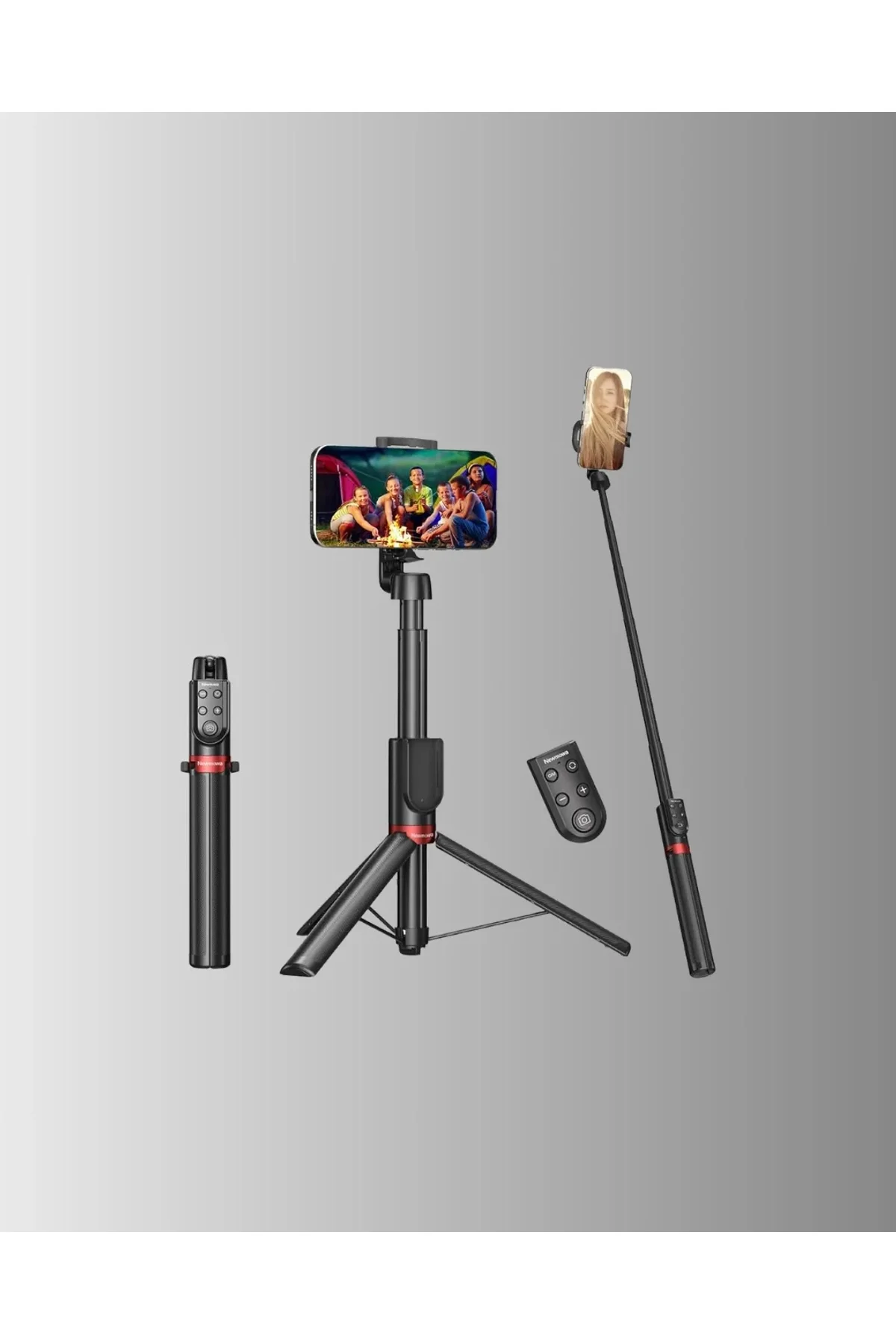 Dikey Ve Yatay Çekim Destekli Selfie Stick Tripod - Just Cheap Store Görsel 3