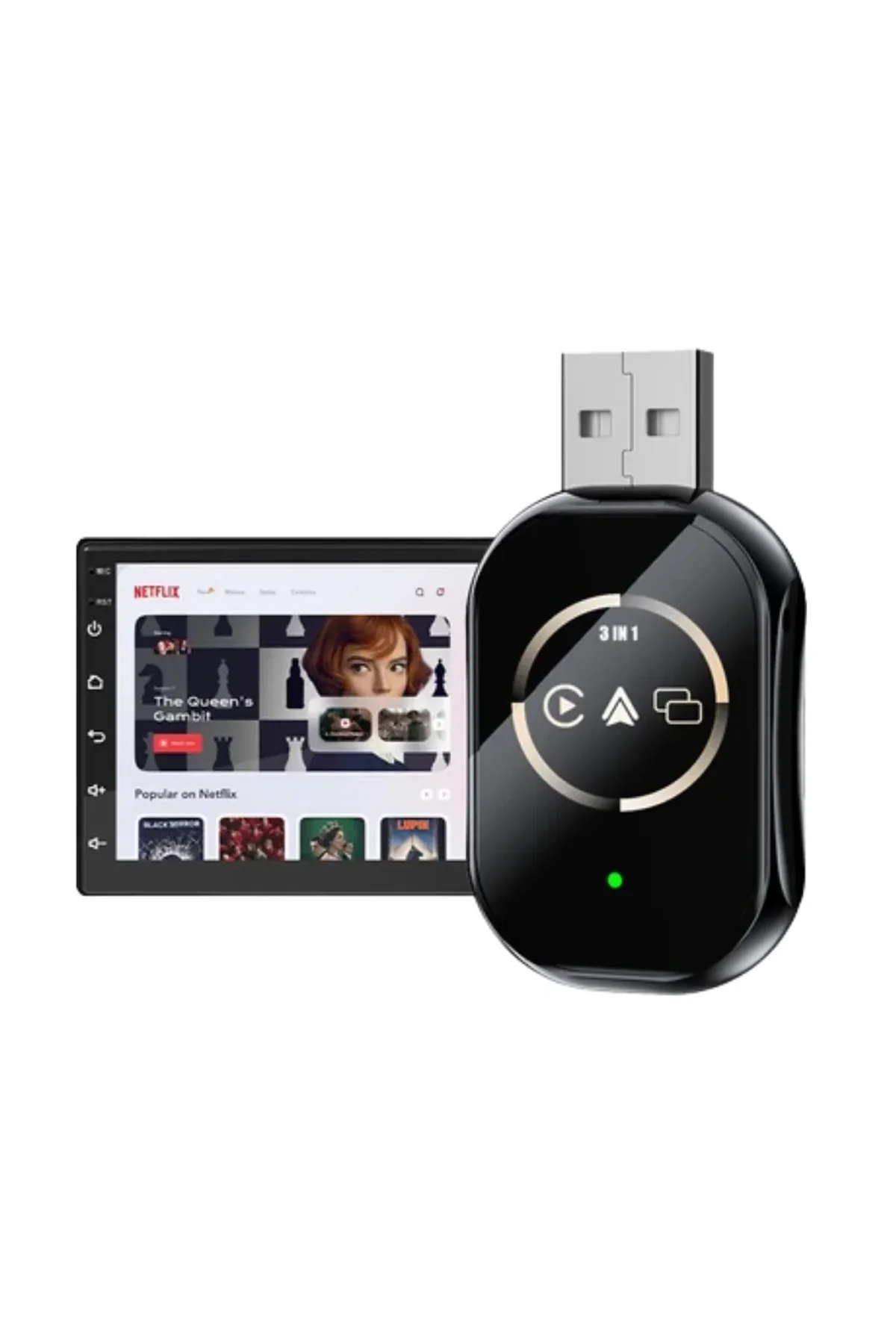 Araç İçi Kablosuz Carplay Android Auto Airplay Adaptörü - Just Cheap Store Görsel 3