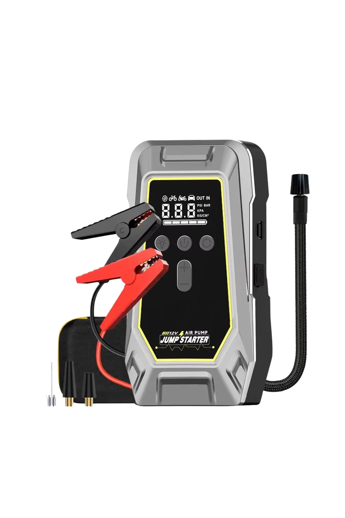 Araçlar İçin Akü Takviye Ve Dijital Hava Kompresörü 16000 Mah - Just Cheap Store Görsel 5