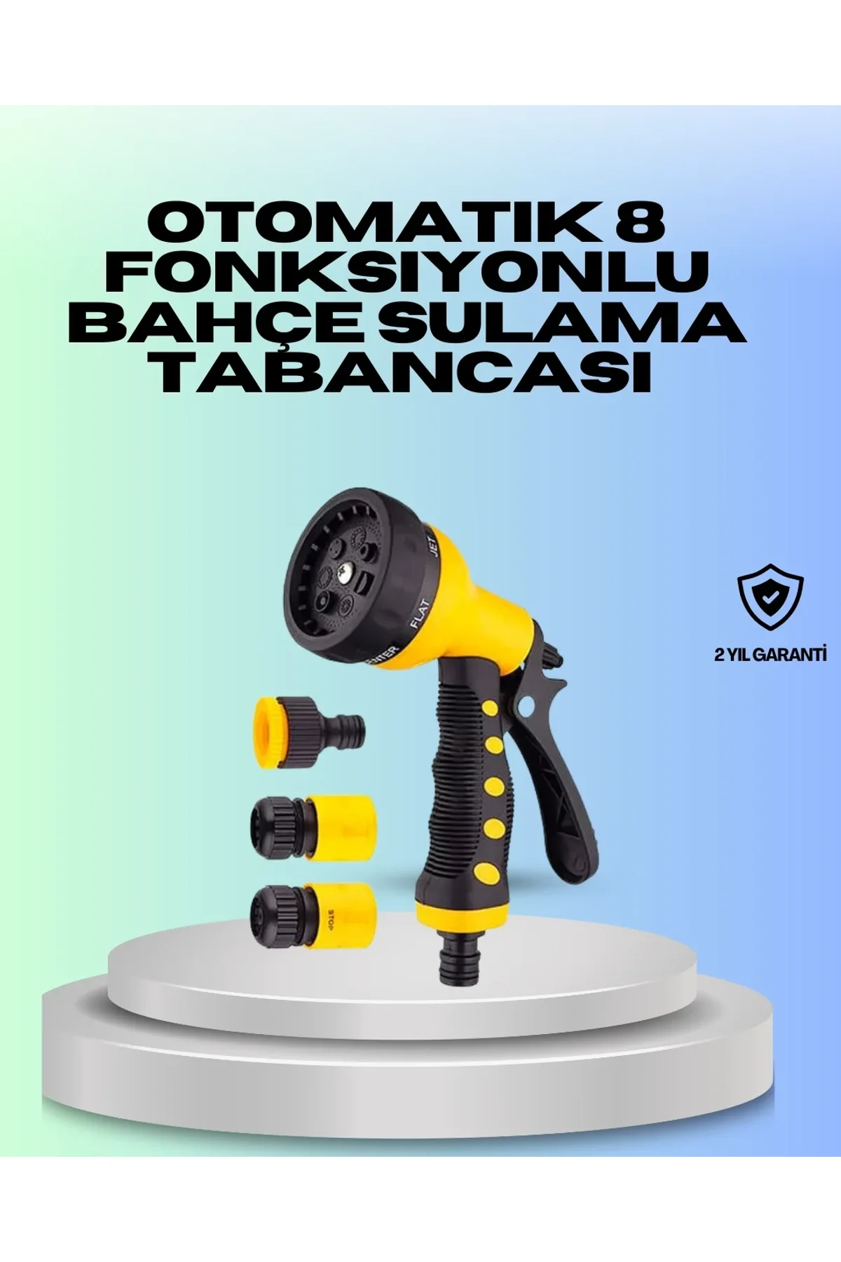 Ayarlanabilir Basınçlı 8 Modlu Bahçe Sulama Tabancası Hortum Aparatı - Just Cheap Store Görsel 2