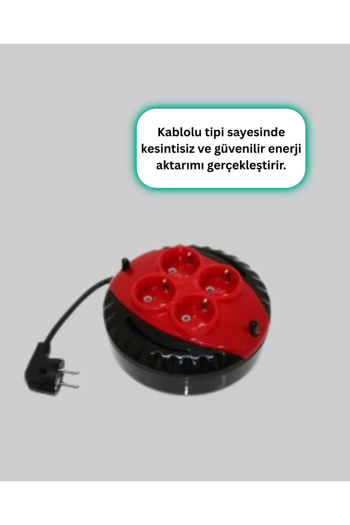 Ev Ve Ofis İçin 5 Metre Kablolu 4 Priz Makarası - Just Cheap Store Görsel 4