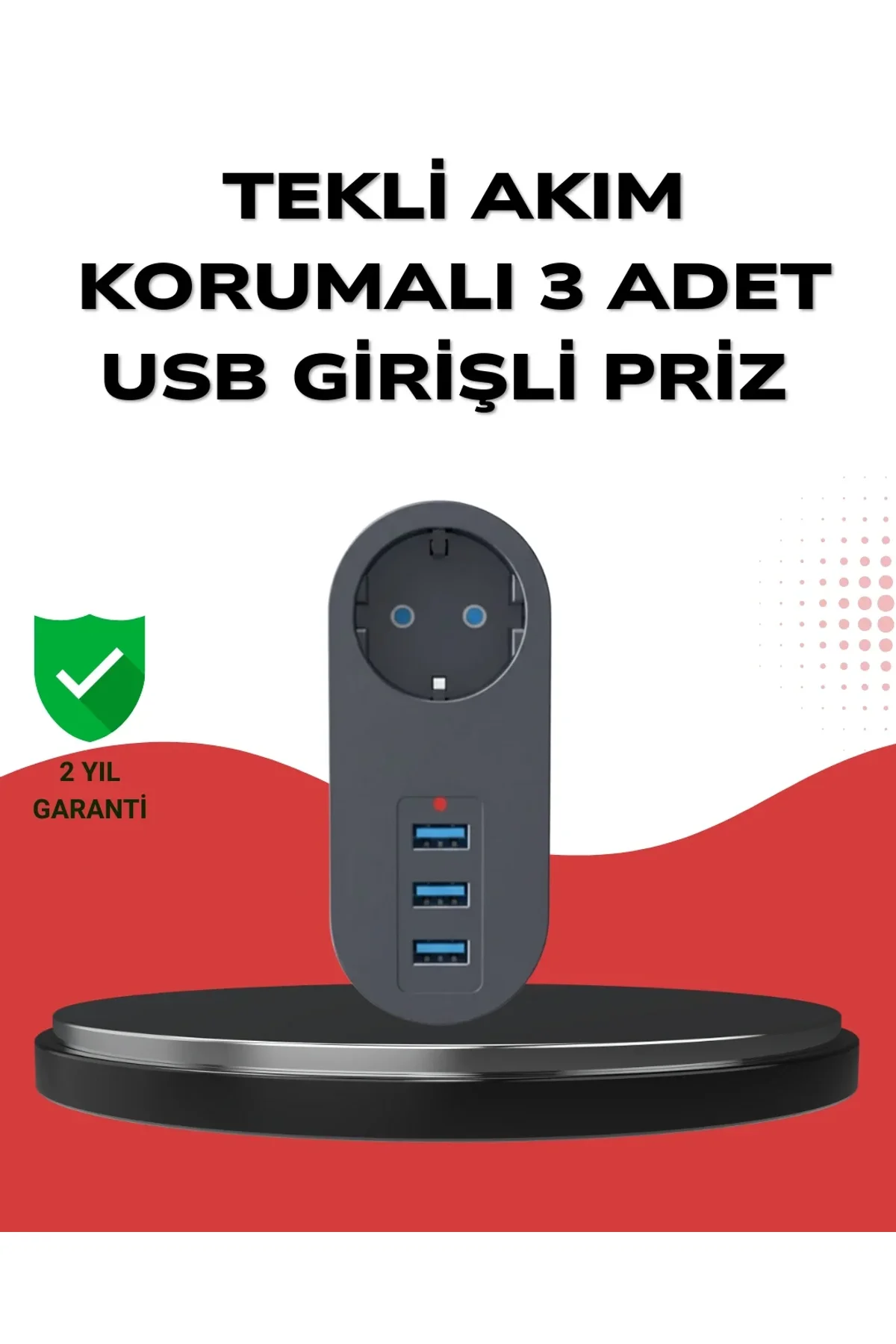 Isıya Dayanıklı 3 Usb Portlu Güvenlikli Priz – Akıllı Enerji Yönetimi - Just Cheap Store Görsel 2