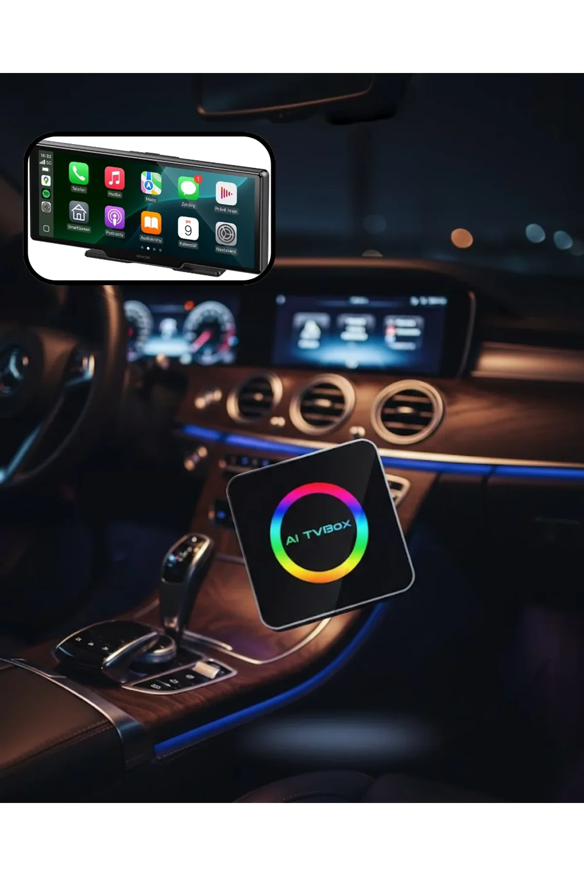 Araç İçin Kablosuz Carplay Android Auto Multimedya Çözümü