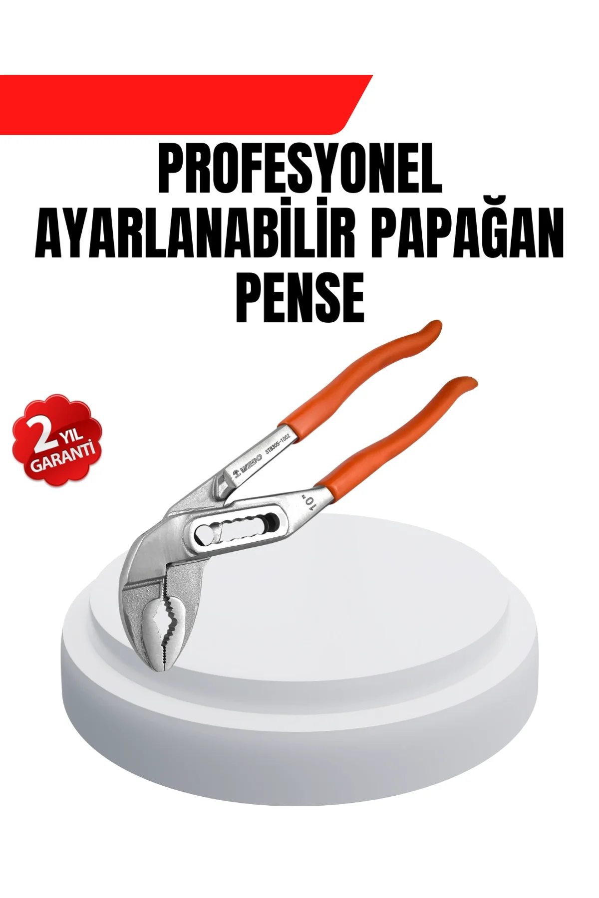 Ayarlanabilir Kurbağacık Pense Boru Anahtarı Çelik Malzeme