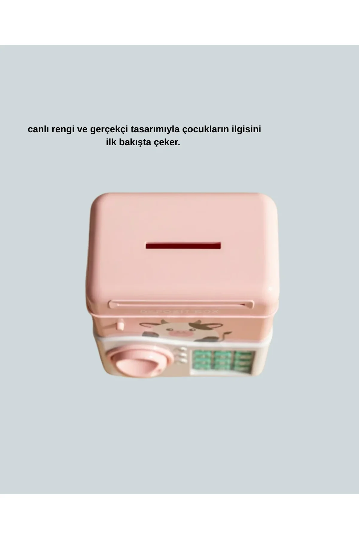 Pembe Şifreli Eğitici Atm Kasa Çocuk Kumbarası - Just Cheap Store Görsel 4
