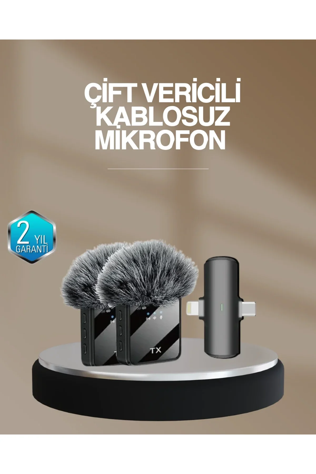 2’li Kablosuz Yaka Mikrofonu Type-c Ve Lightning Uyumlu Profesyonel Set - Just Cheap Store Görsel 2